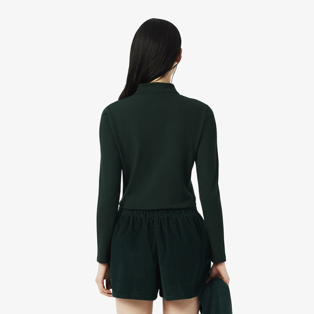 ثوب سباحة لاكوست قطعة واحدة من البولي أميد المعاد تدويره للنساء Women's Slim fit Stretch Pique Lacoste Polo Shirt - PF5464-00-YZP