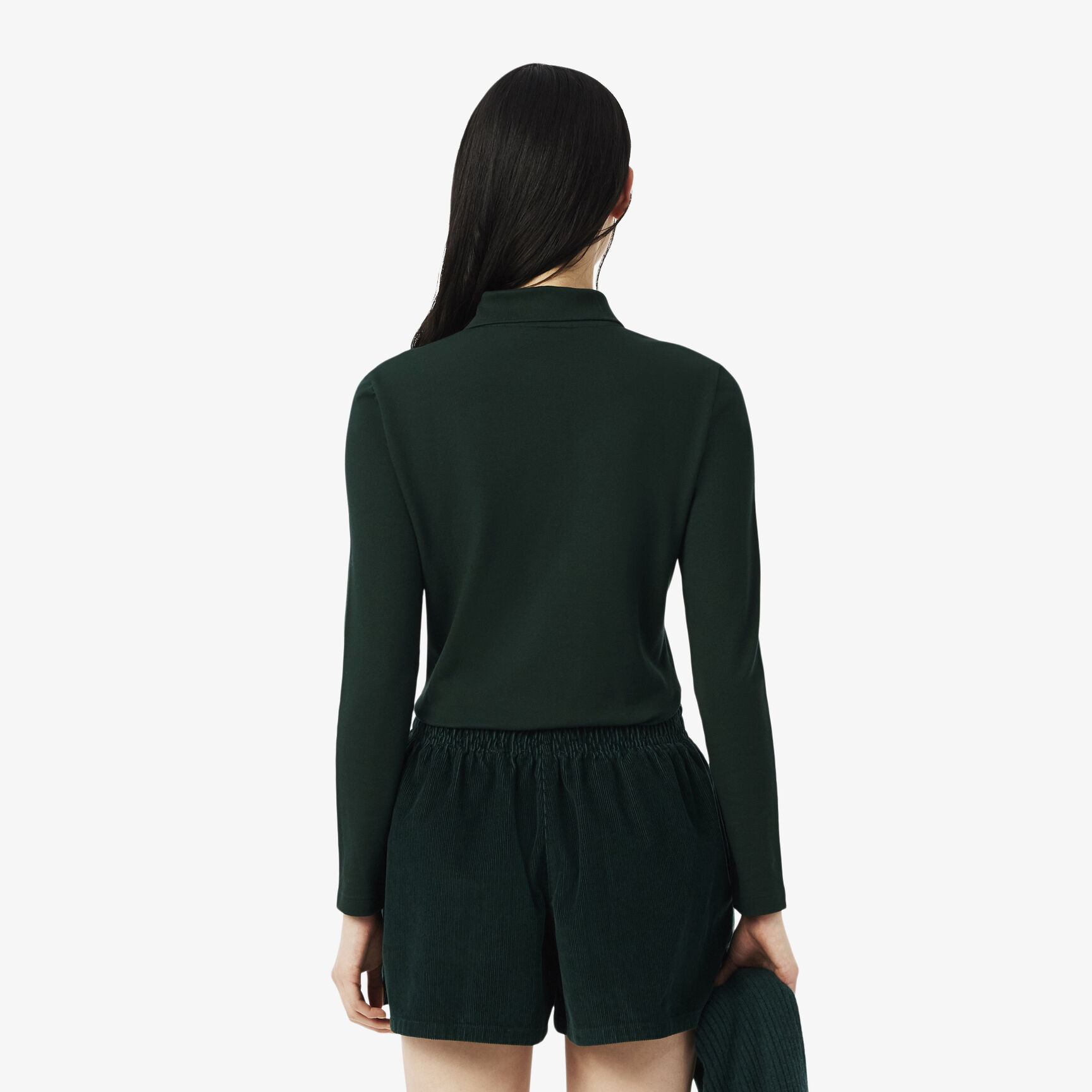 ثوب سباحة لاكوست قطعة واحدة من البولي أميد المعاد تدويره للنساء Women's Slim fit Stretch Pique Lacoste Polo Shirt - PF5464-00-YZP