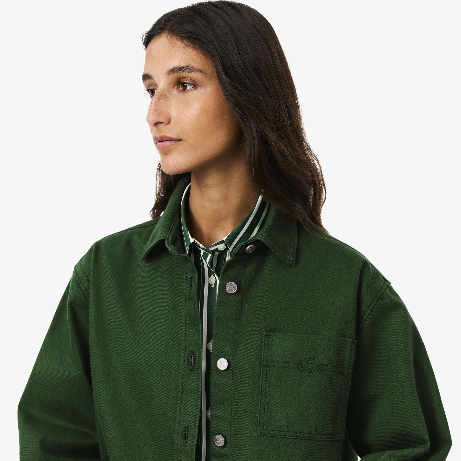 Oversized Denim Overshirt lacoste oversized denim overshirt