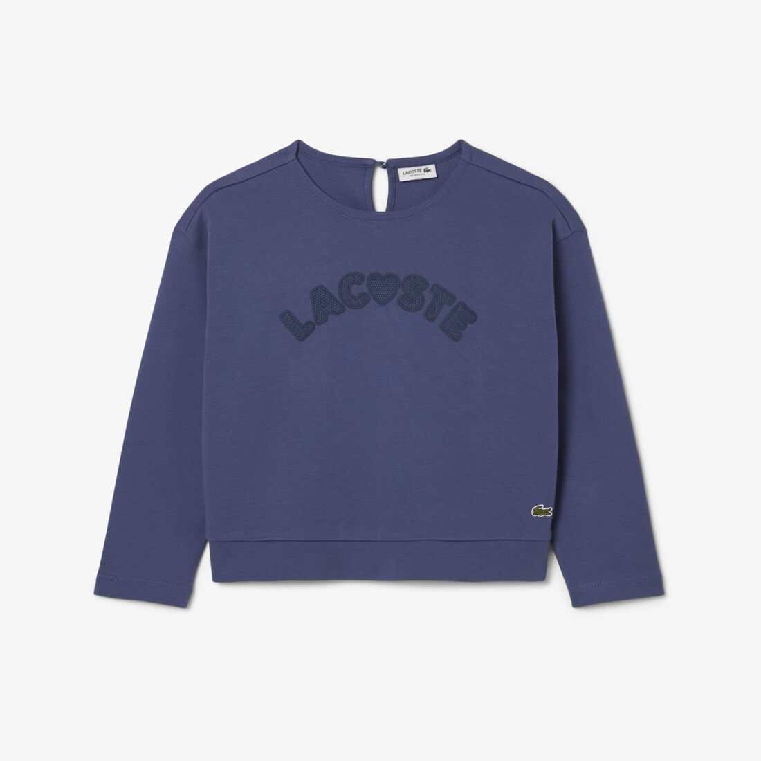 تي شيرت قطني بأكمام طويلة وبشعار الماركة Long Sleeved Branded Cotton T-shirt - TJ8450-00-I1M