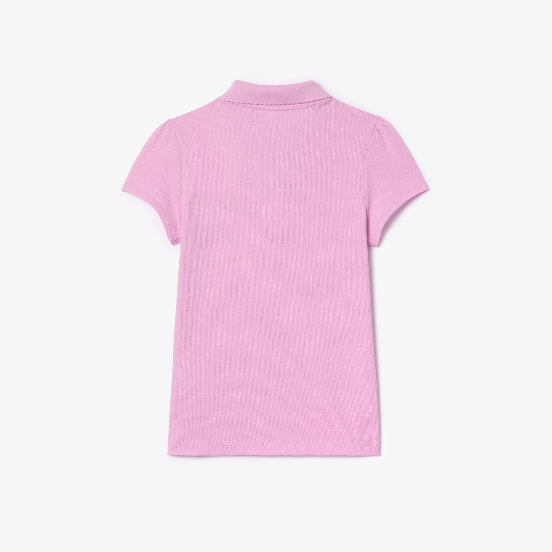 قميص بولو بيكيه بياقة مزخرفة Girls' Lacoste Scalloped Collar Mini Pique Polo Shirt - PJ3594-00-IXV