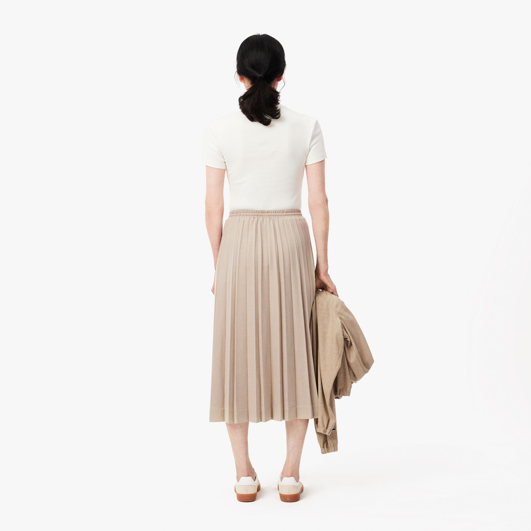 تنورة الفانيلا طويلة مطوي Long Pleated Flannel Skirt - JF4187-00-ICC