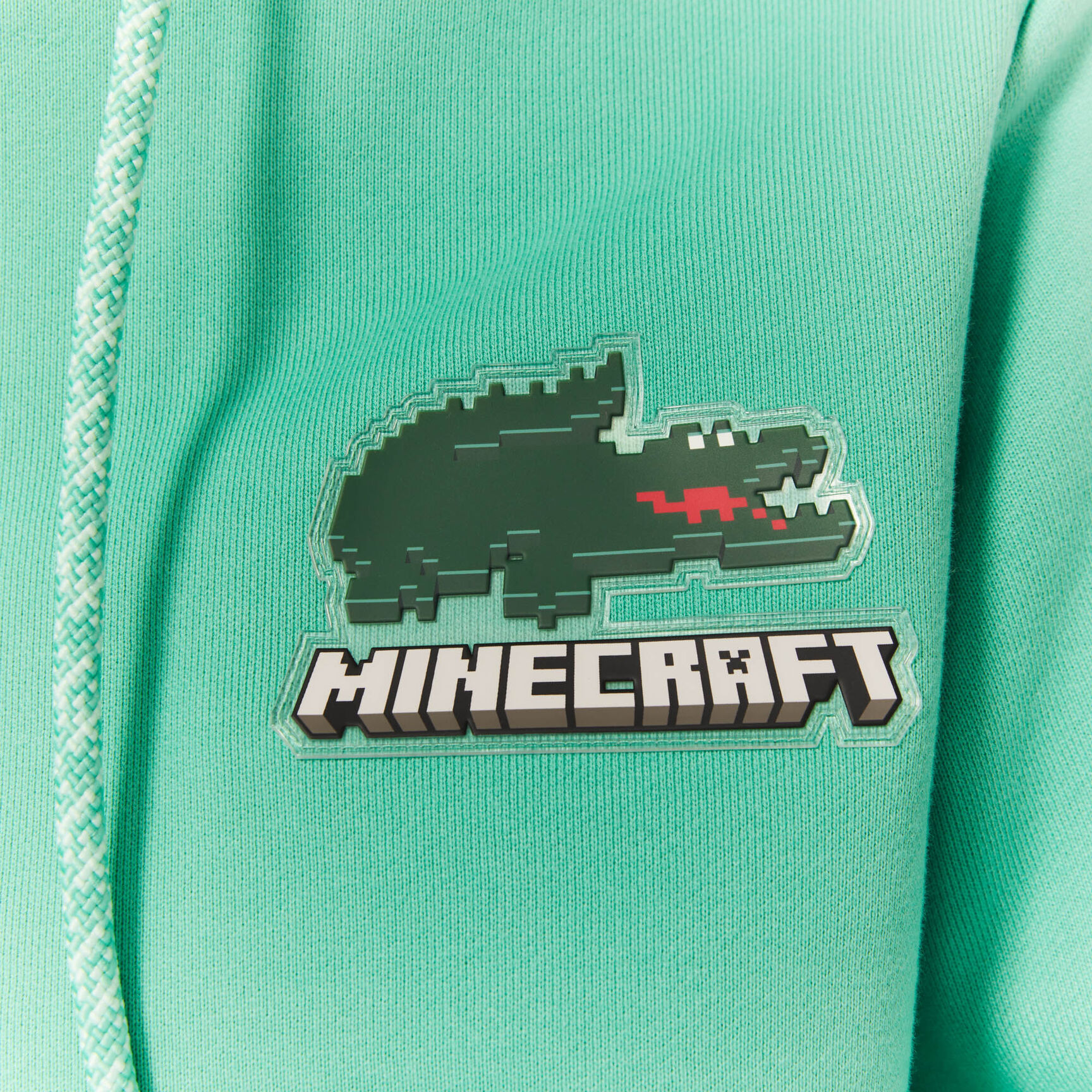 Unisex Lacoste x Minecraft Hooded Cotton Fleece Hoodie