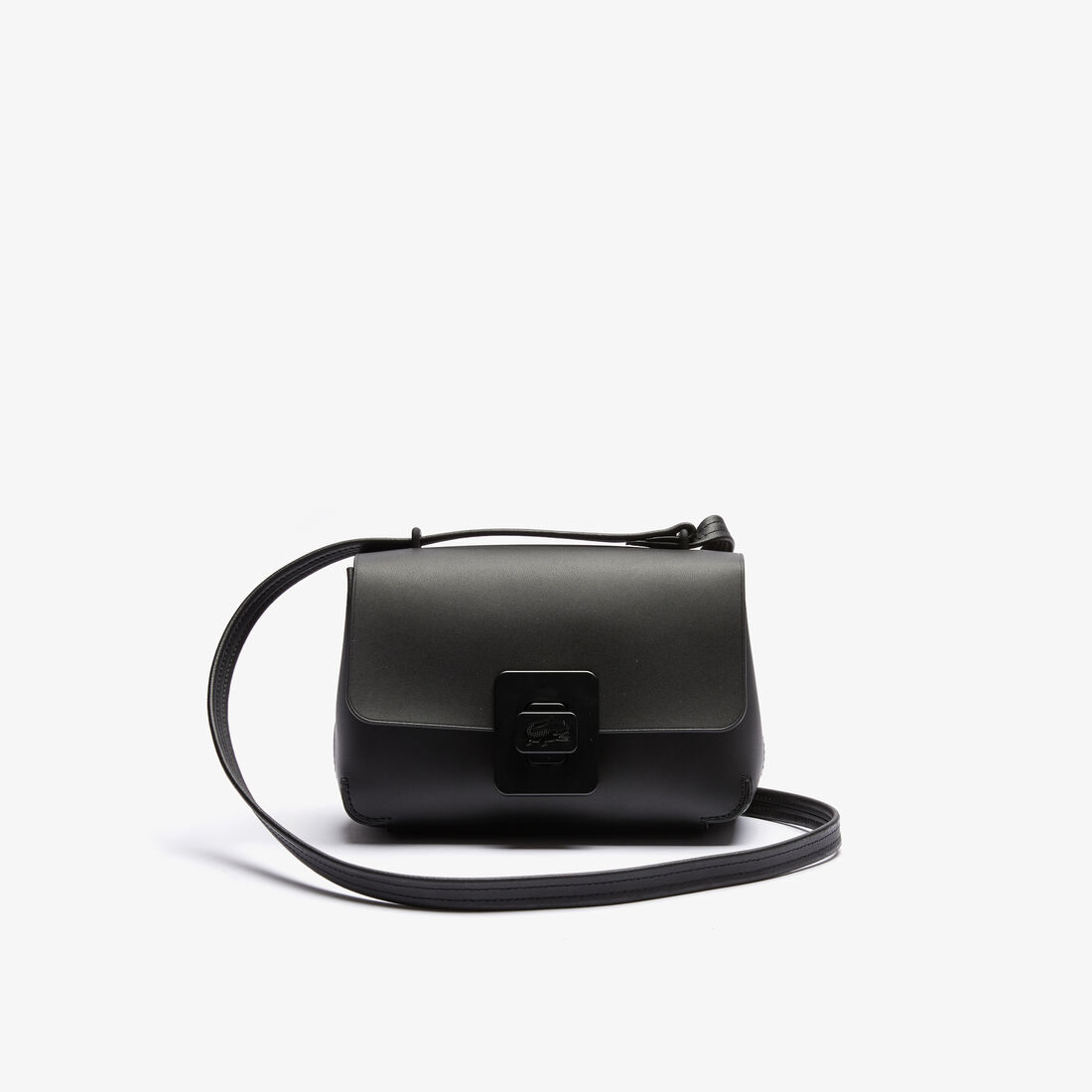 حقيبة كتف جلد مع إبزيم التمساح مجموعة Croco Turn للنساء