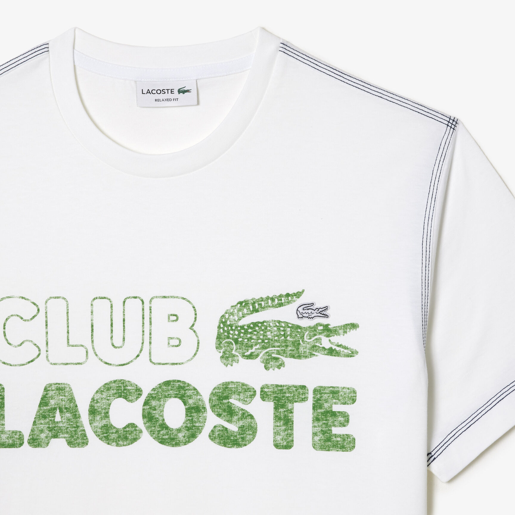 Men&rsquo;s Lacoste Vintage Print Organic Cotton T-shirt - TH5440-00-001