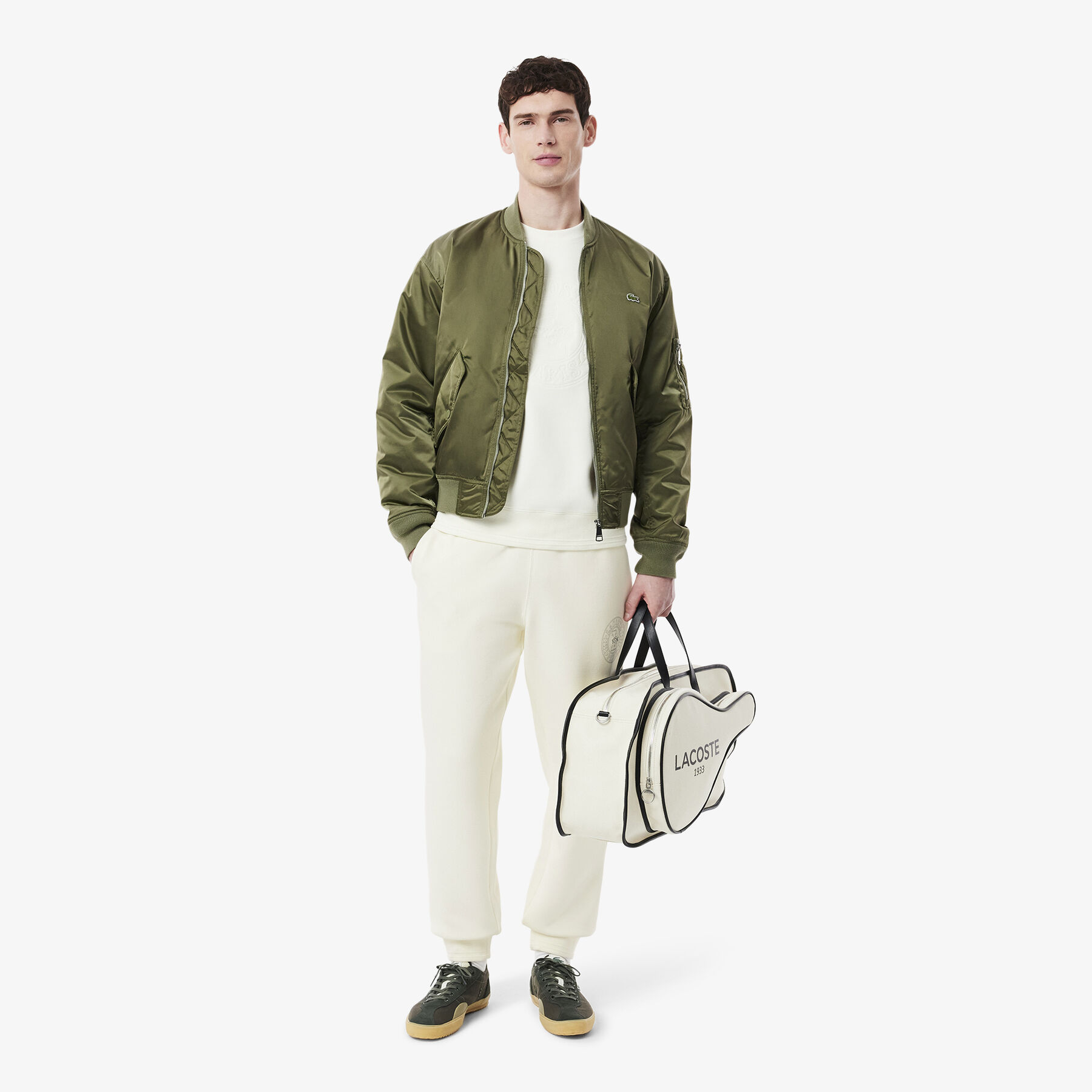 lacoste double face pique sweatpants