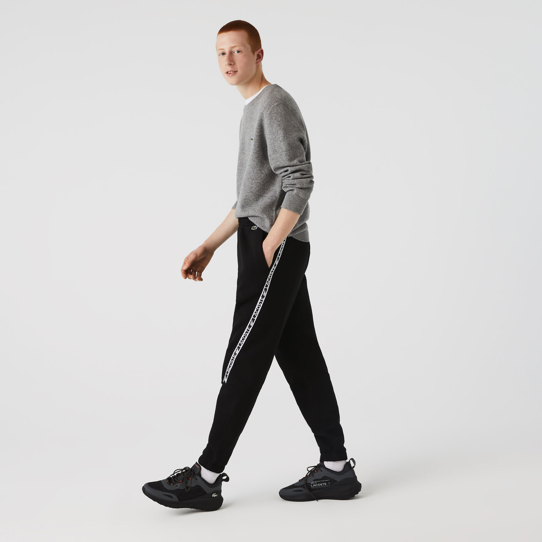 Men's Lacoste Printed Bands Trackpants