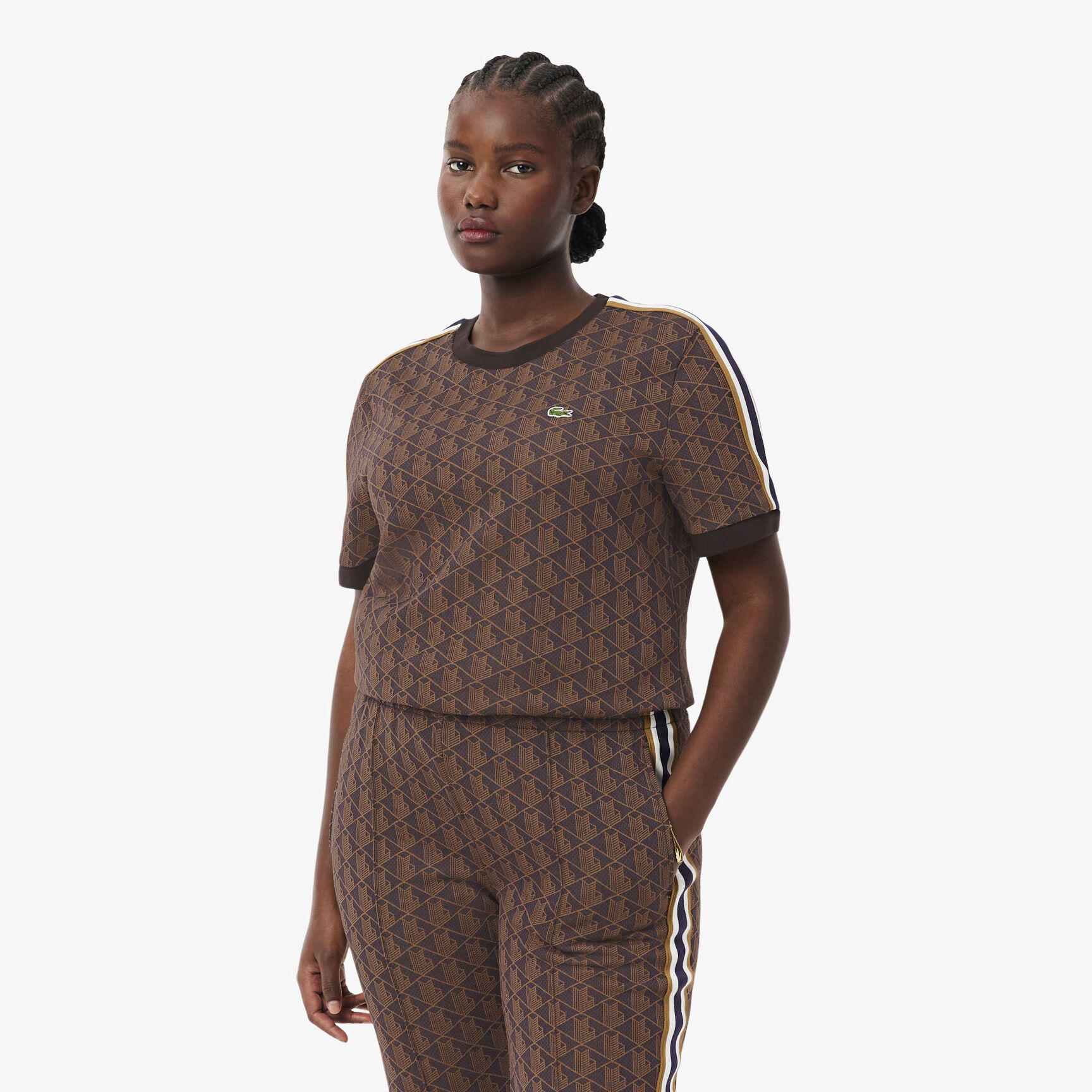 Slim Fit Monogram Jacquard T-shirt Slim Fit Monogram Jacquard T-shirt - TF3244-00-9I4