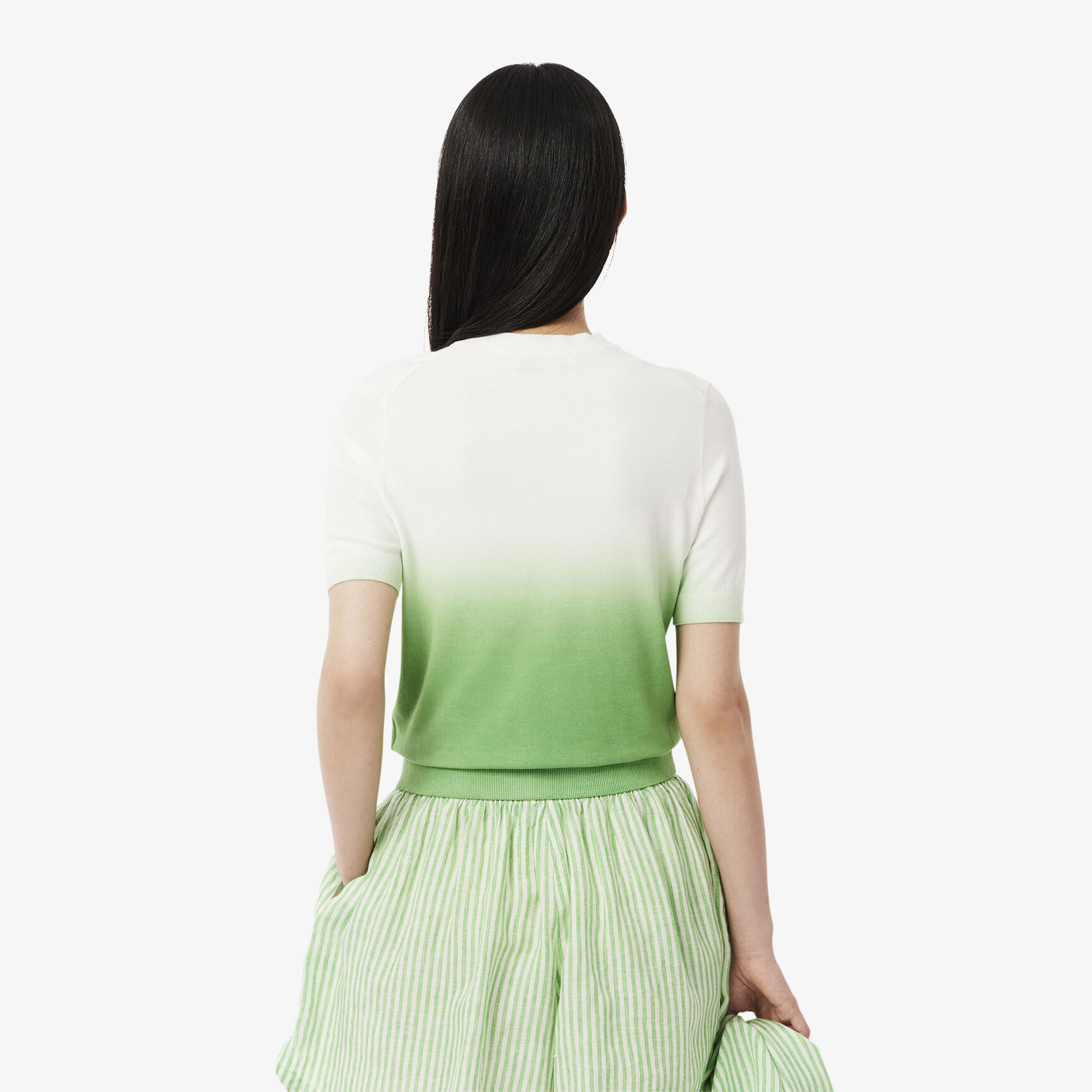 Short Sleeved Ombre Effect Sweater - AF9281-00-QBI