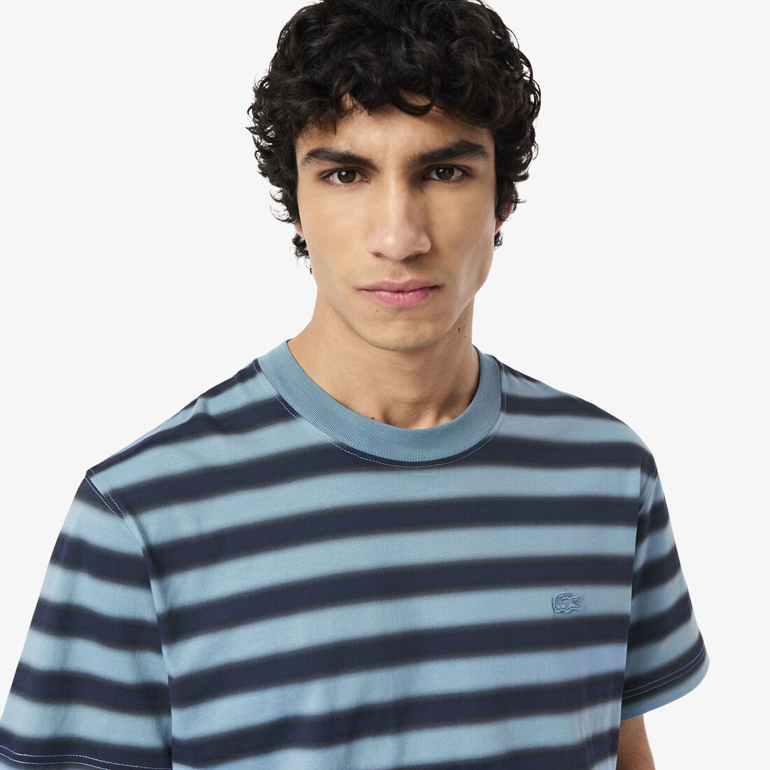 تي شيرت جيرسي بطبعة مخططة Stripe Print Jersey T-shirt - TH0290-00-GAI