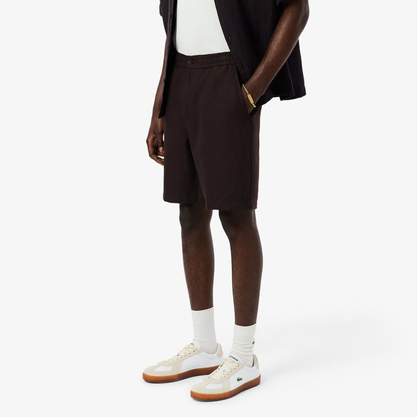 Regular Fit Linen Blend Twill Shorts Regular Fit Linen Blend Twill Shorts - GH2628-00-3LA