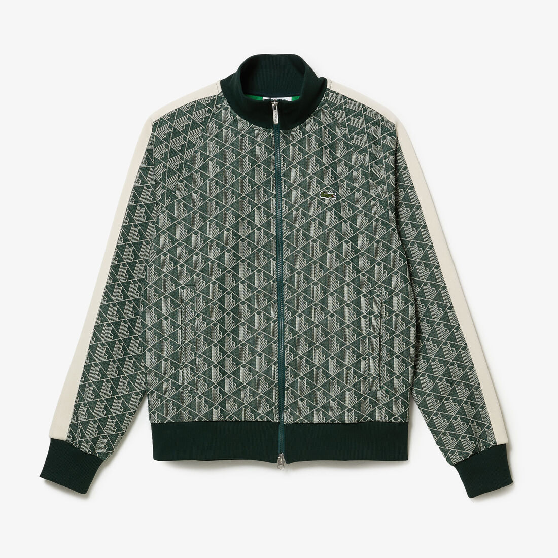 Men's Regular Fit Monogram Print Zip Sweatshirt Men's Regular Fit Monogram Print Zip Sweatshirt