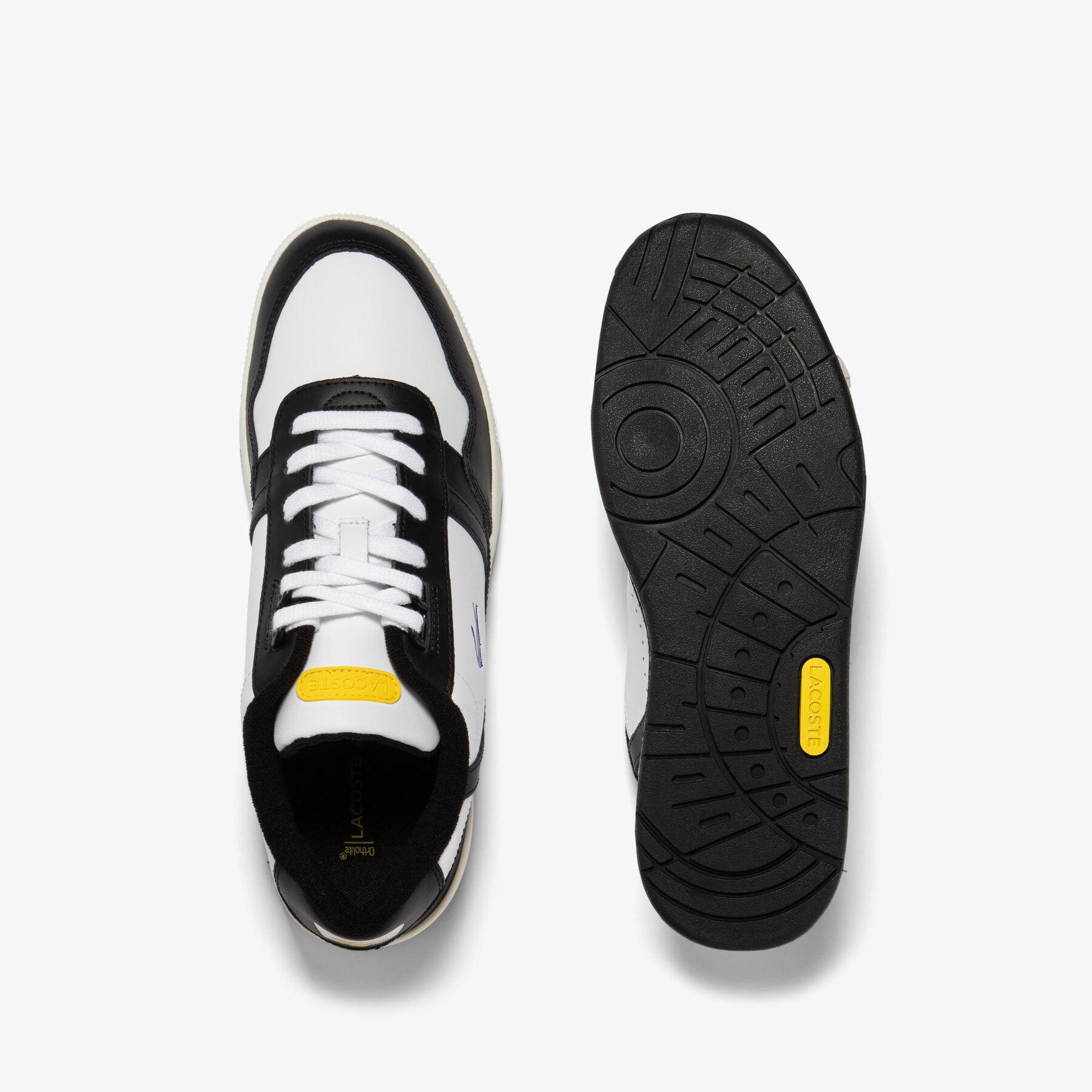 Men's Lacoste T-Clip Leather Colour Contrast Trainers men s lacoste t clip leather colour contrast trainers