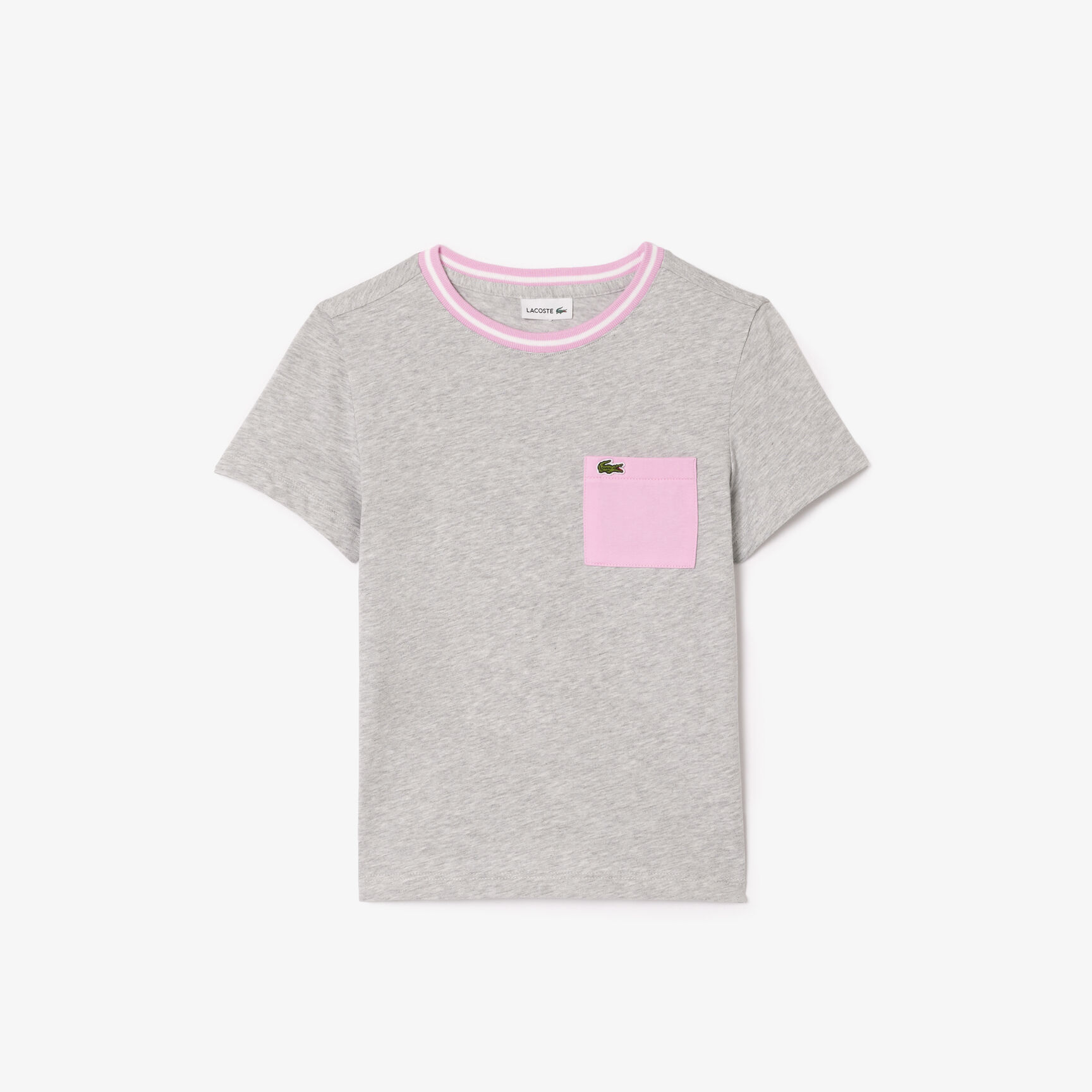 Contrast Print Cotton T-shirt Contrast Pocket Cotton T-shirt - TJ7295-00-IP2
