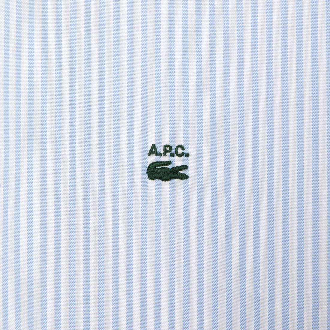 فستان بتصميم قميص قطن مخطط للنساء مجموعة Lacoste x A.P.C. فستان بتصميم قميص قطن مخطط للنساء مجموعة Lacoste x A.P.C.