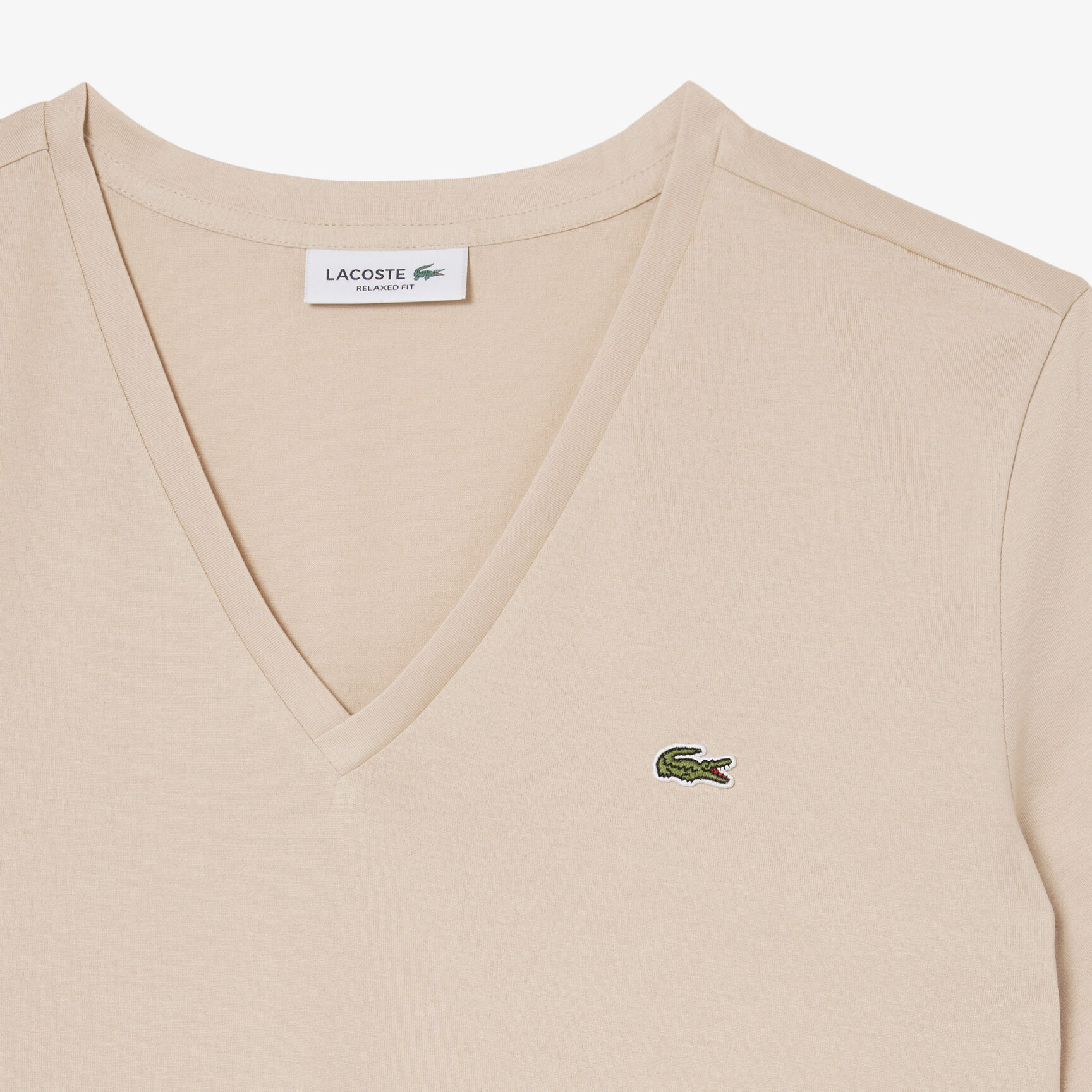 Relaxed Fit Soft Cotton V Neck T-shirt Relaxed Fit Soft Cotton V Neck T-shirt - TF7300-00-X6F