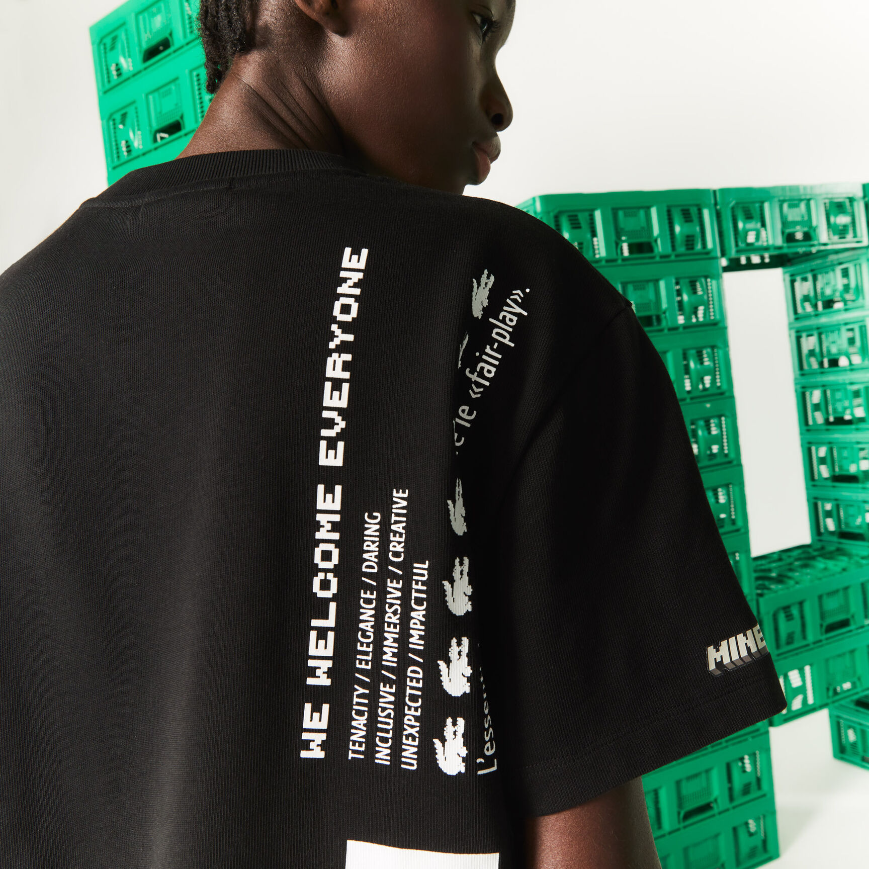 Women's Lacoste L!VE x Minecraft Short Organic Cotton T-Shirt Women's Lacoste L!VE x Minecraft Short Organic Cotton T-Shirt