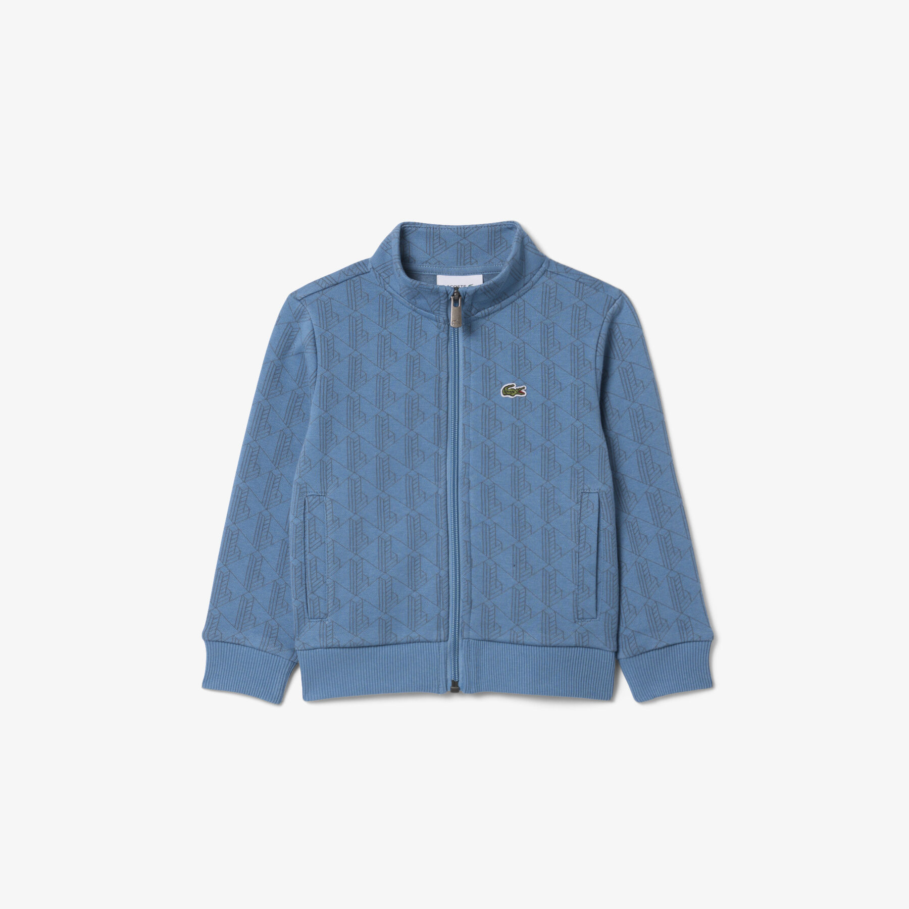 لاكوست هودي من الصوف بسحاب مزين بشعار المونوغرام