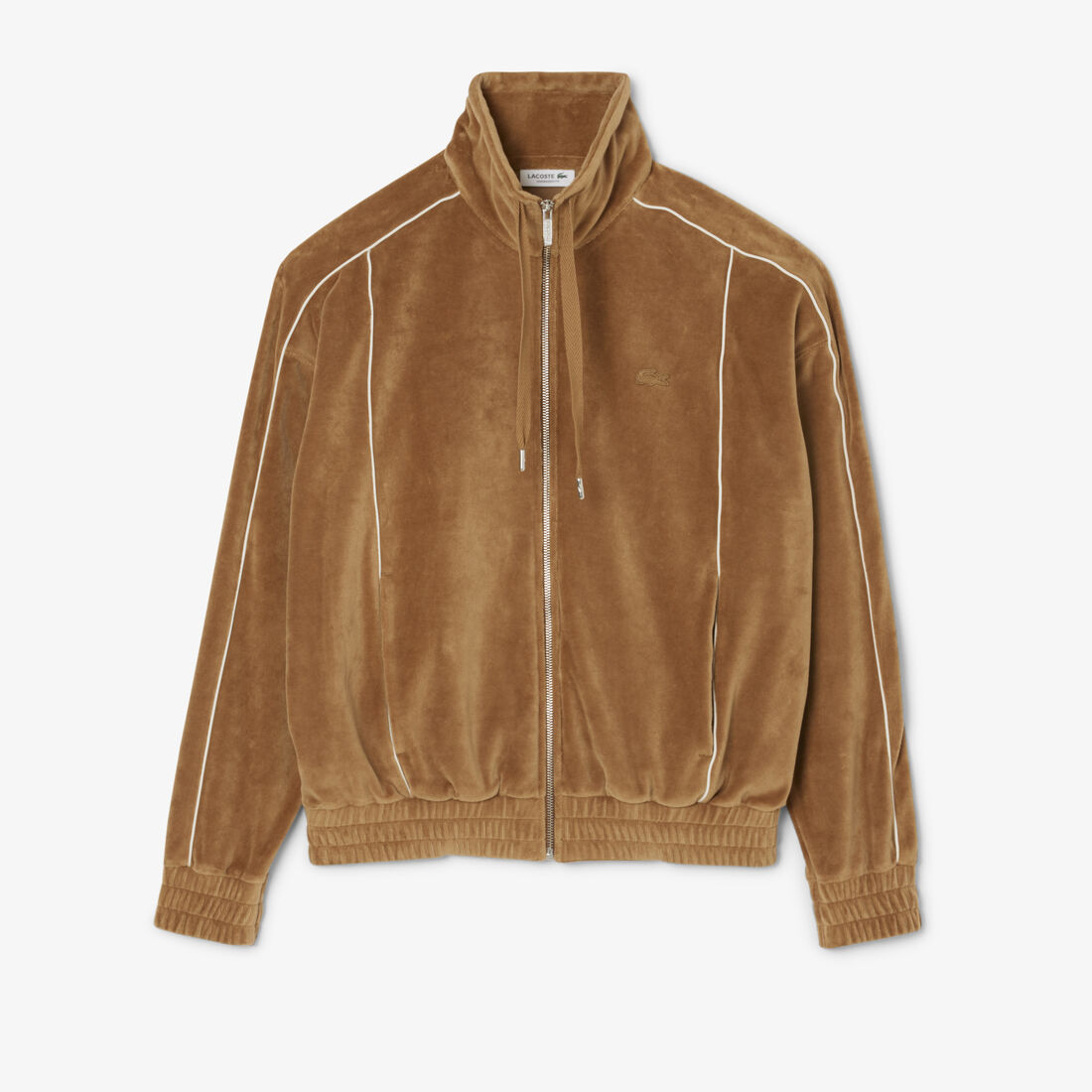 سويت شيرت مخملي بسحاب كبير الحجم Oversized Zipped Velour Sweatshirt - SF5280-00-DPC