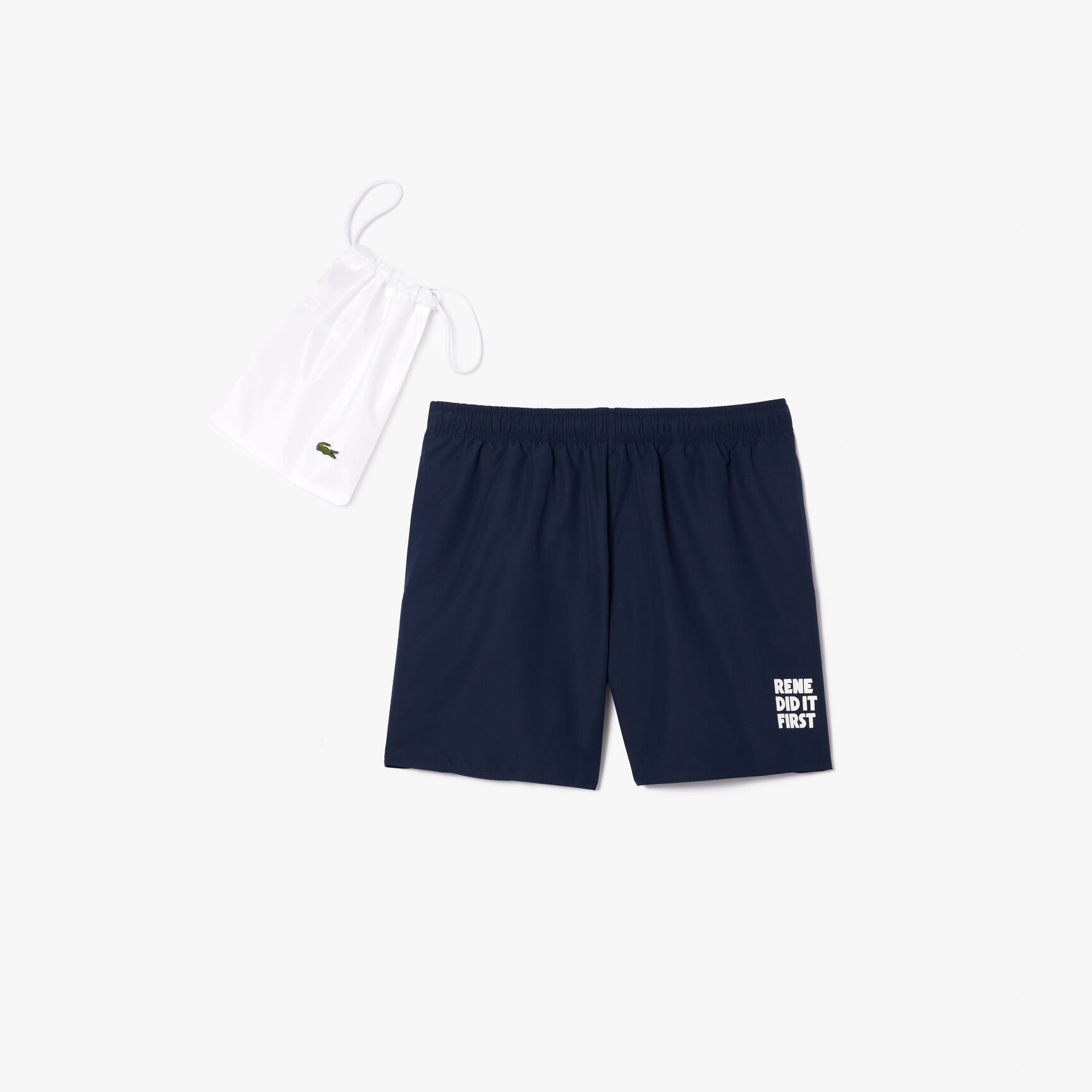 سروال سباحة متوسط الطول بشعار الماركة Mid Length Slogan Swim Trunks - MH7282-00-166
