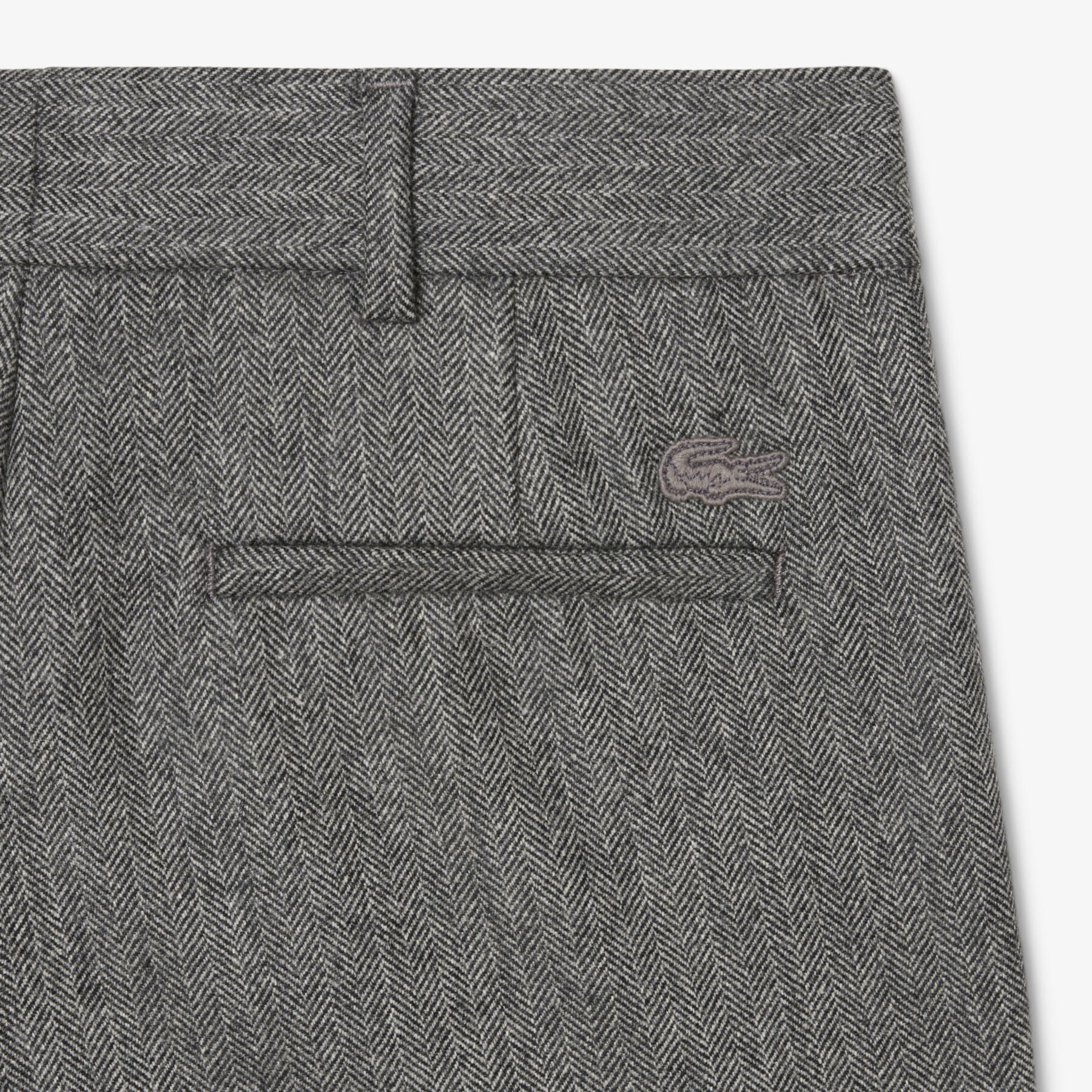 بنطال صوف شيفرون بقصّة مستقيمة Straight Fit Chevron Wool Pants - HH5728-00-UWC