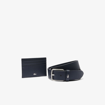 Leather Belt/card Holder Gift Set