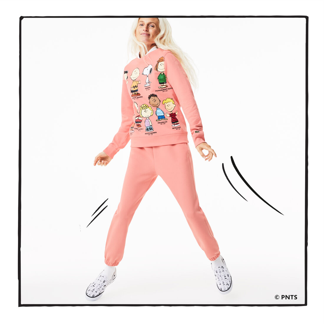 كنزة نسائية من القطن العضوي من Lacoste x Peanuts Crew Neck كنزة نسائية من القطن العضوي من Lacoste x Peanuts Crew Neck