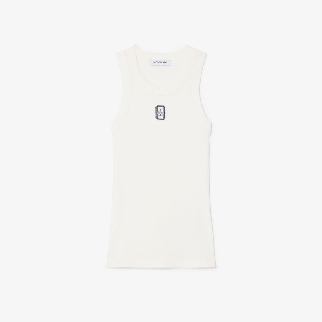 Slim Fit Badge Accent Rib Knit Tank Top Regular Fit Linen Suit Pants - TF8122-00-70V