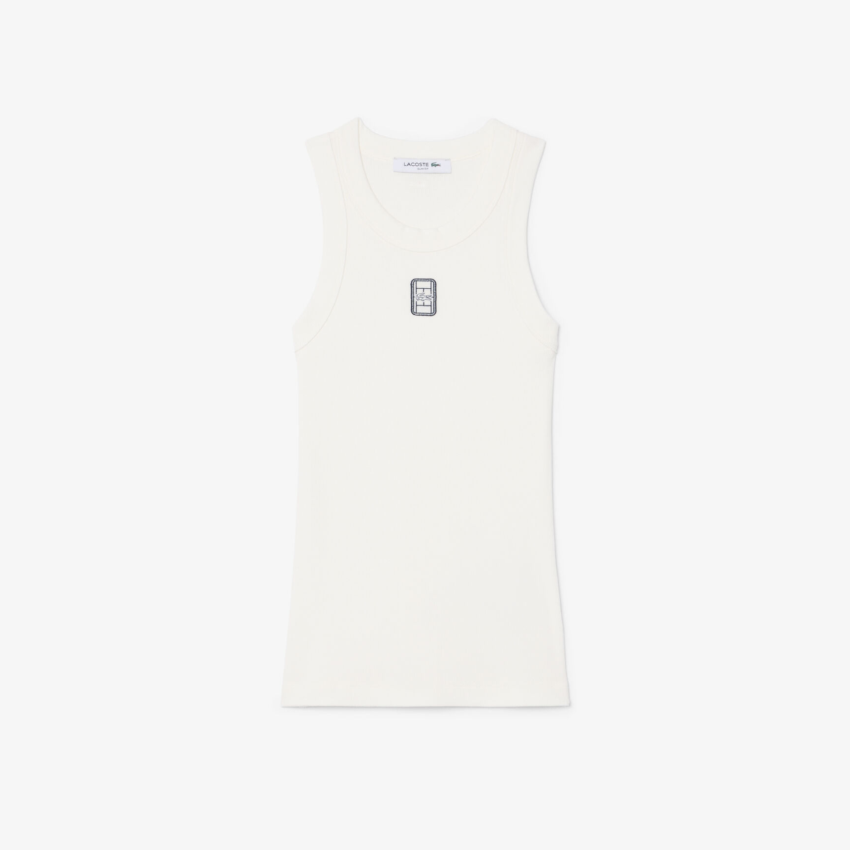 Slim Fit Badge Accent Rib Knit Tank Top Regular Fit Linen Suit Pants - TF8122-00-70V