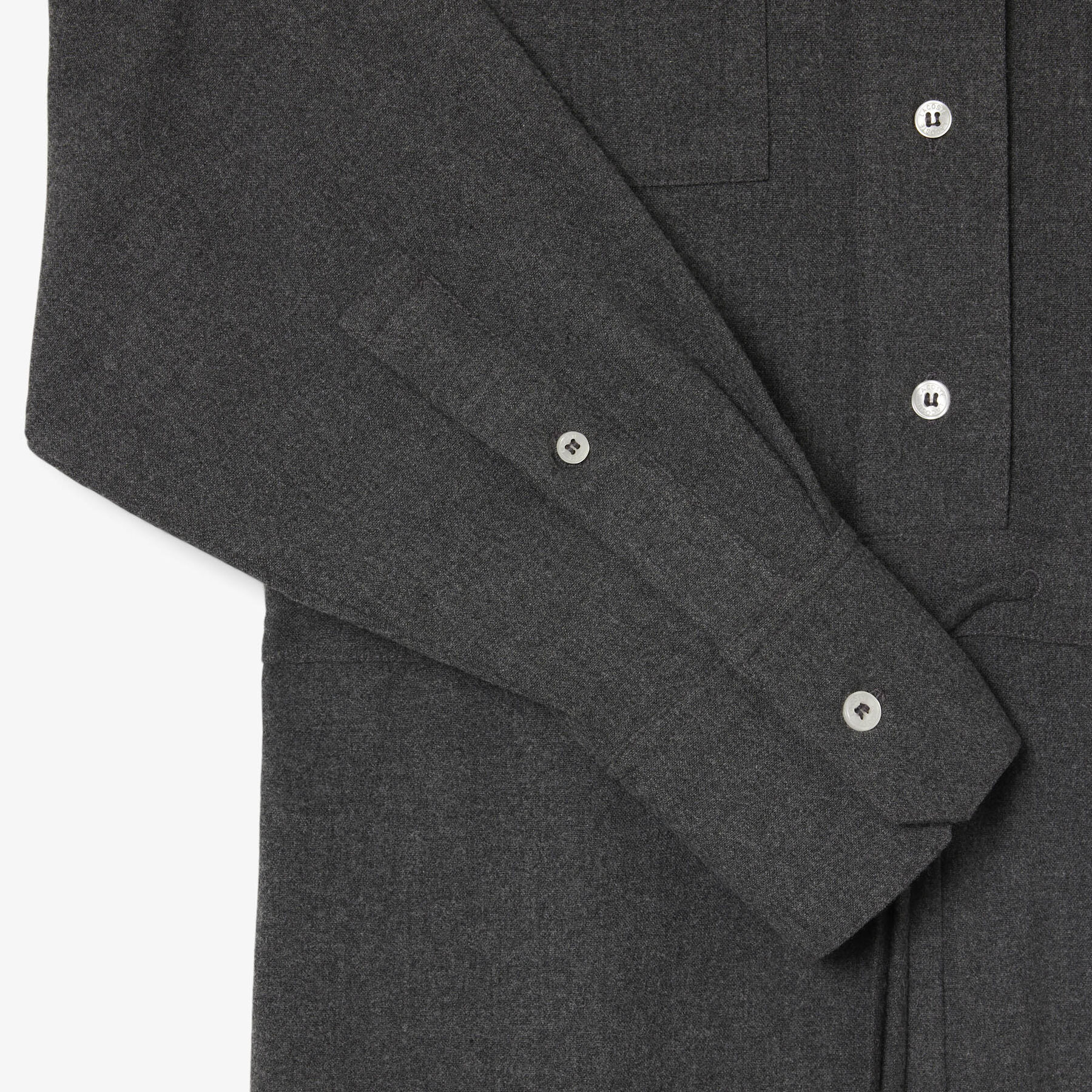 lacoste long sleeved flannel jumpsuit