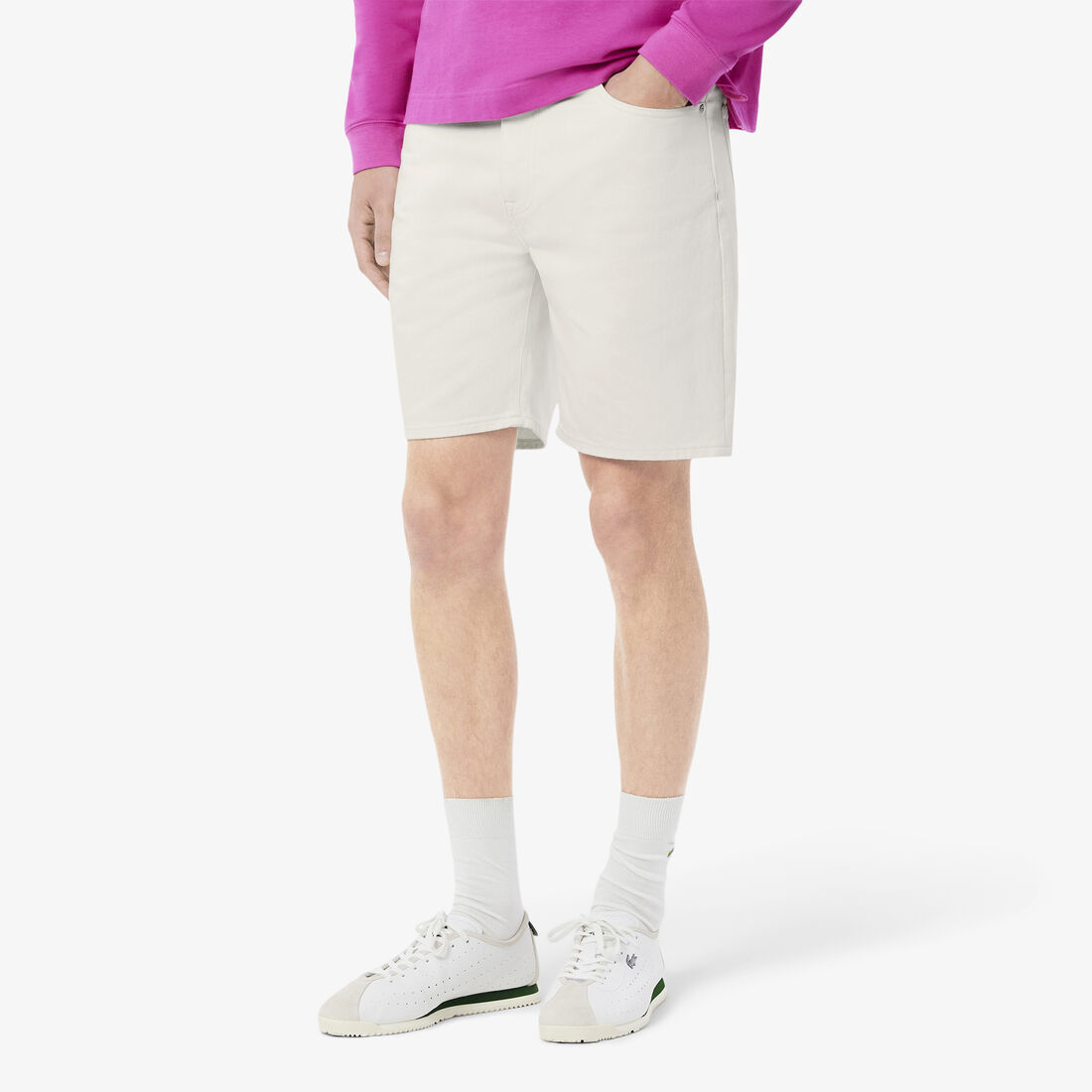 شورت برمودا جينز بقصّة مستقيمة Straight Fit Denim Bermuda Shorts - FH9932-00-70V