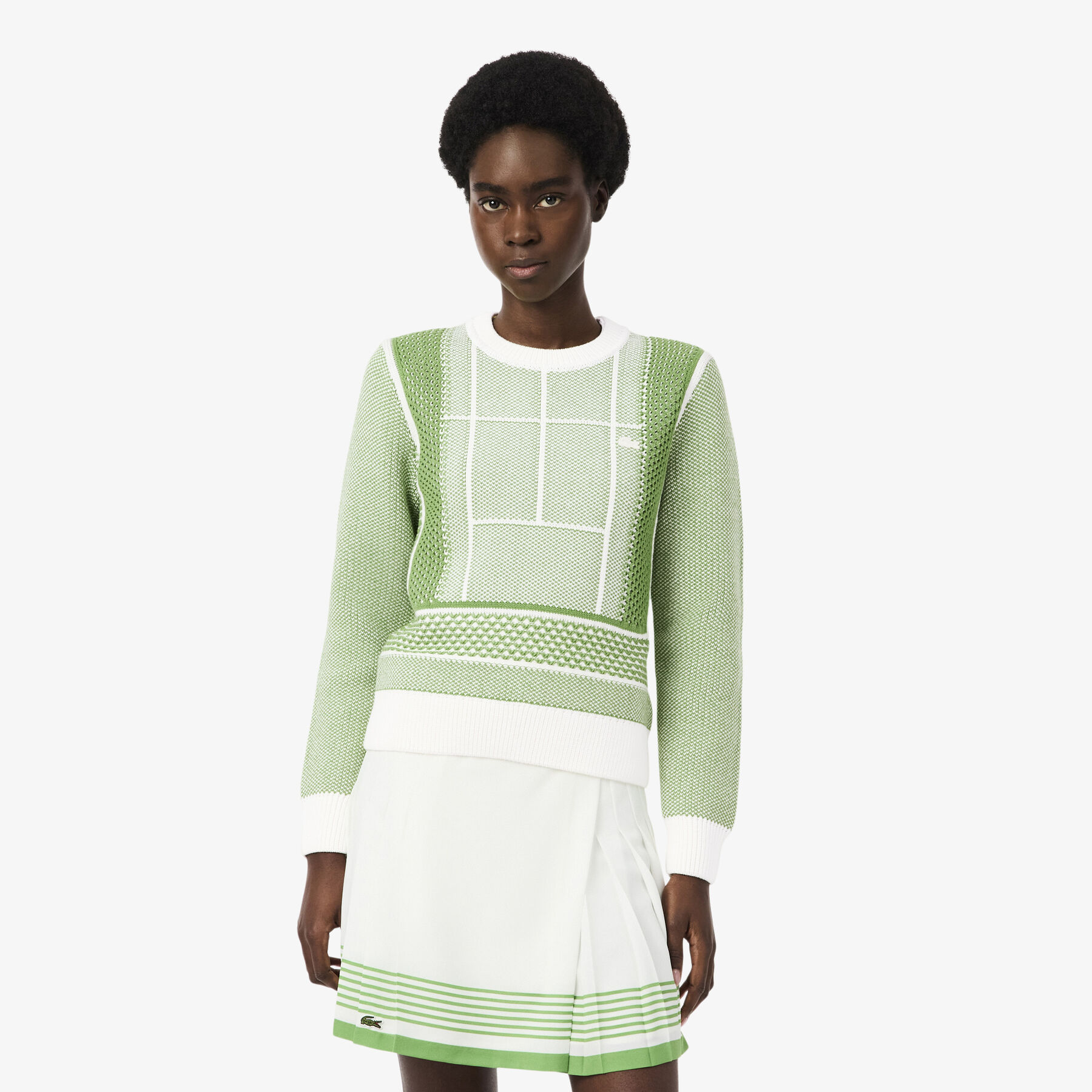 سترة جاكار برسومات ملعب التنس Tennis Court Graphic Jacquard Sweater - AF9867-00-4IN
