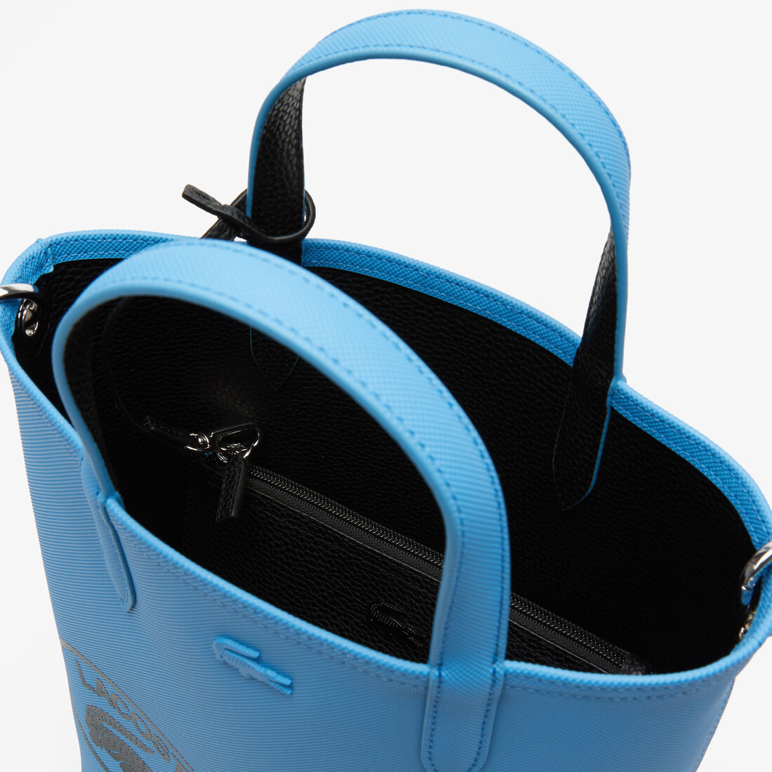 حقيبة يد لاكوست بوجهين بشعار التمساح الشهير للنساء حقيبة يد لاكوست بوجهين بشعار التمساح الشهير للنساء