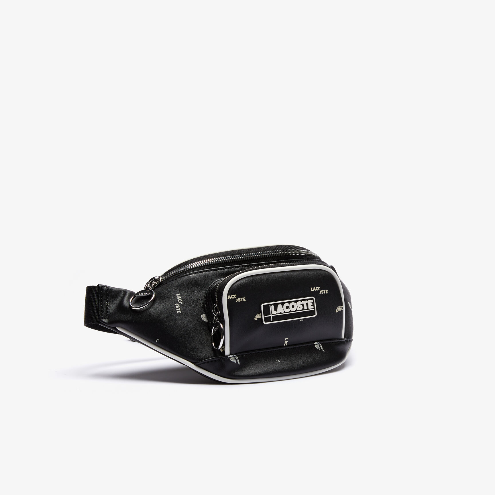 Men's LCST Coated Canvas Print Zippered Fanny Pack Men's LCST Coated Canvas Print Zippered Fanny Pack