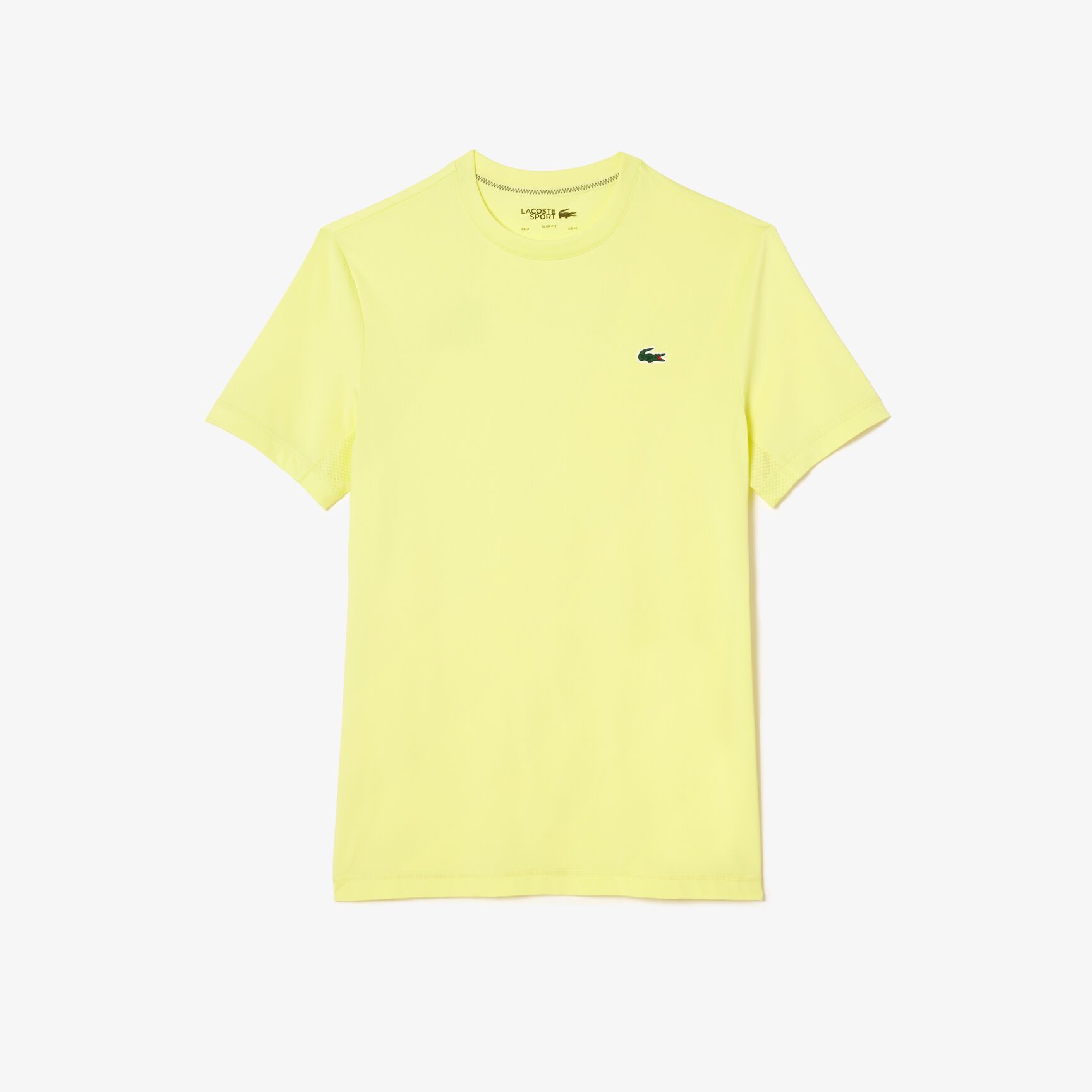 تي شيرت لاكوست بقصّة فضفاضة وفتحة رقبة مستديرة وطبعة التمساح للرجال Men's Lacoste Sport Slim Fit Stretch Jersey T-shirt - TH5207-00-TUK