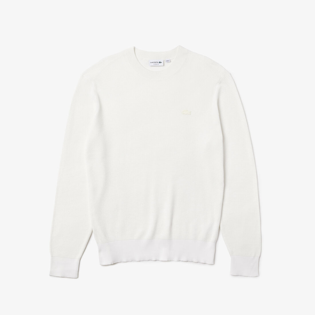 Men's Crew Neck Flecked Cotton Knit Sweater Men's Crew Neck Flecked Cotton Knit Sweater