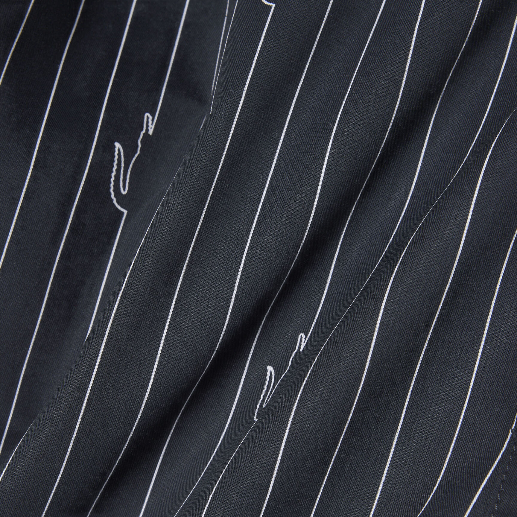 Crocodile Print Stripe Cotton Shorts - GH1964-00-IY8