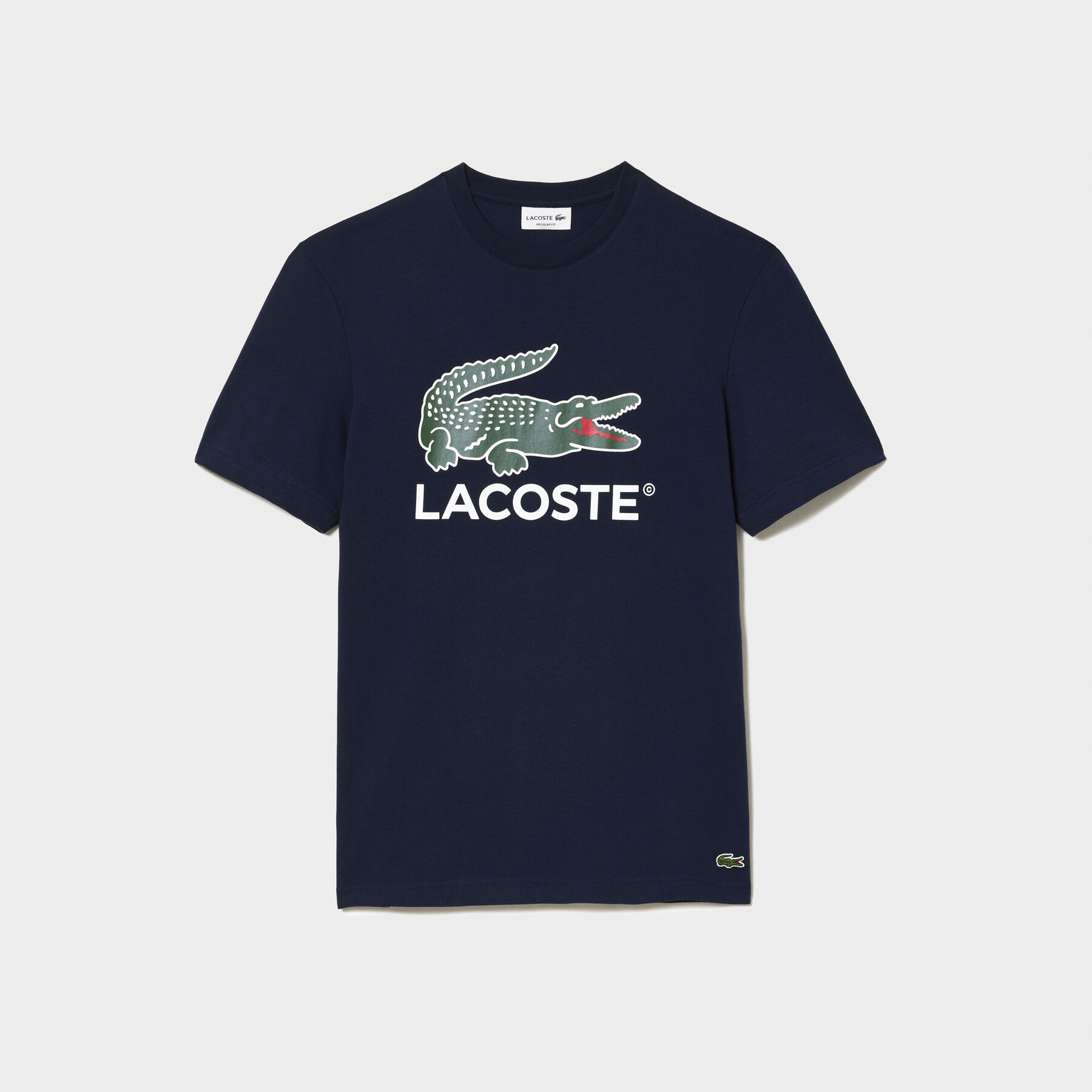 Signature Print Cotton T-shirt lacoste signature print cotton t shirt