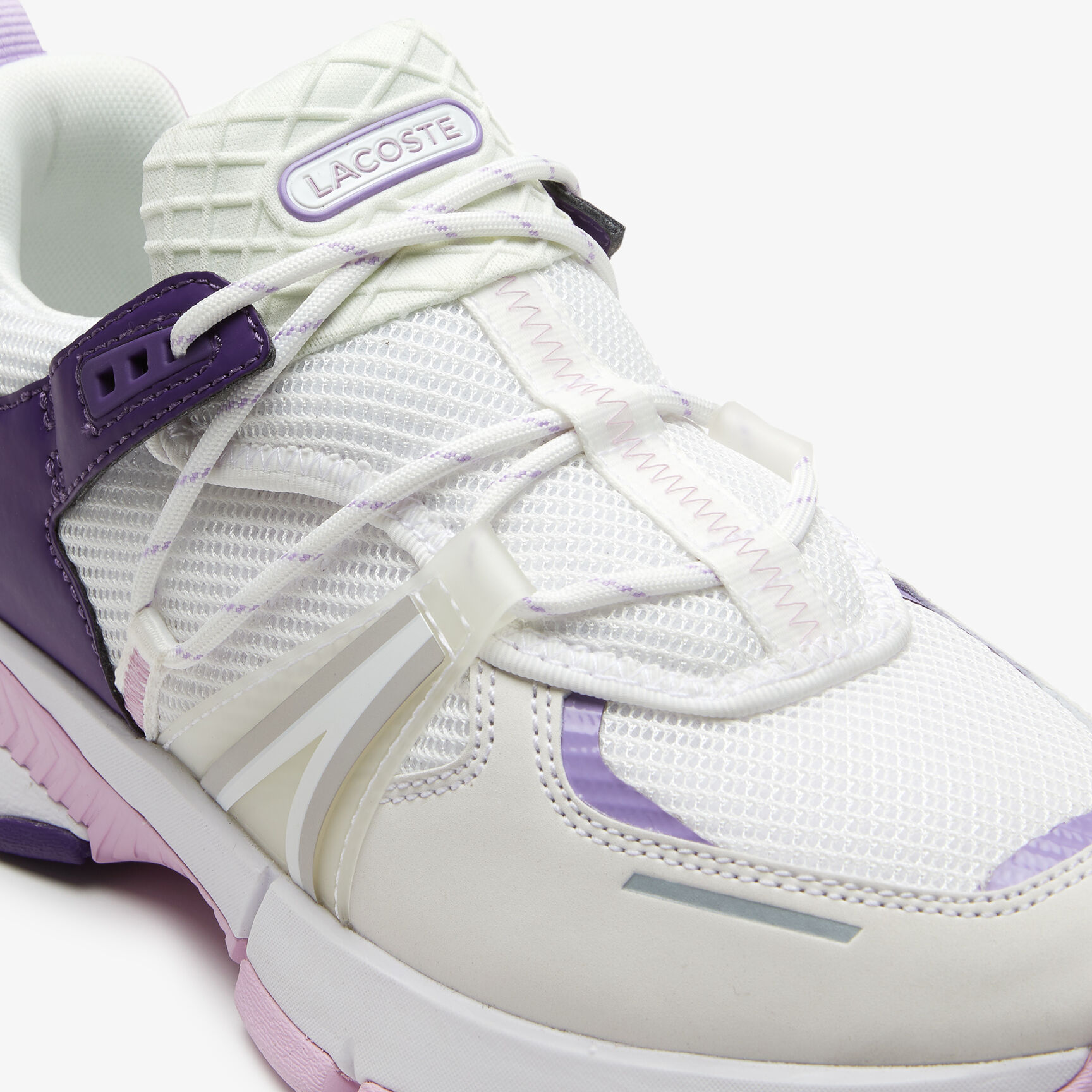 سنيكرز لاكوست L003 قماش بتفاصيل ملونة للنساء سنيكرز لاكوست L003 قماش بتفاصيل ملونة للنساء