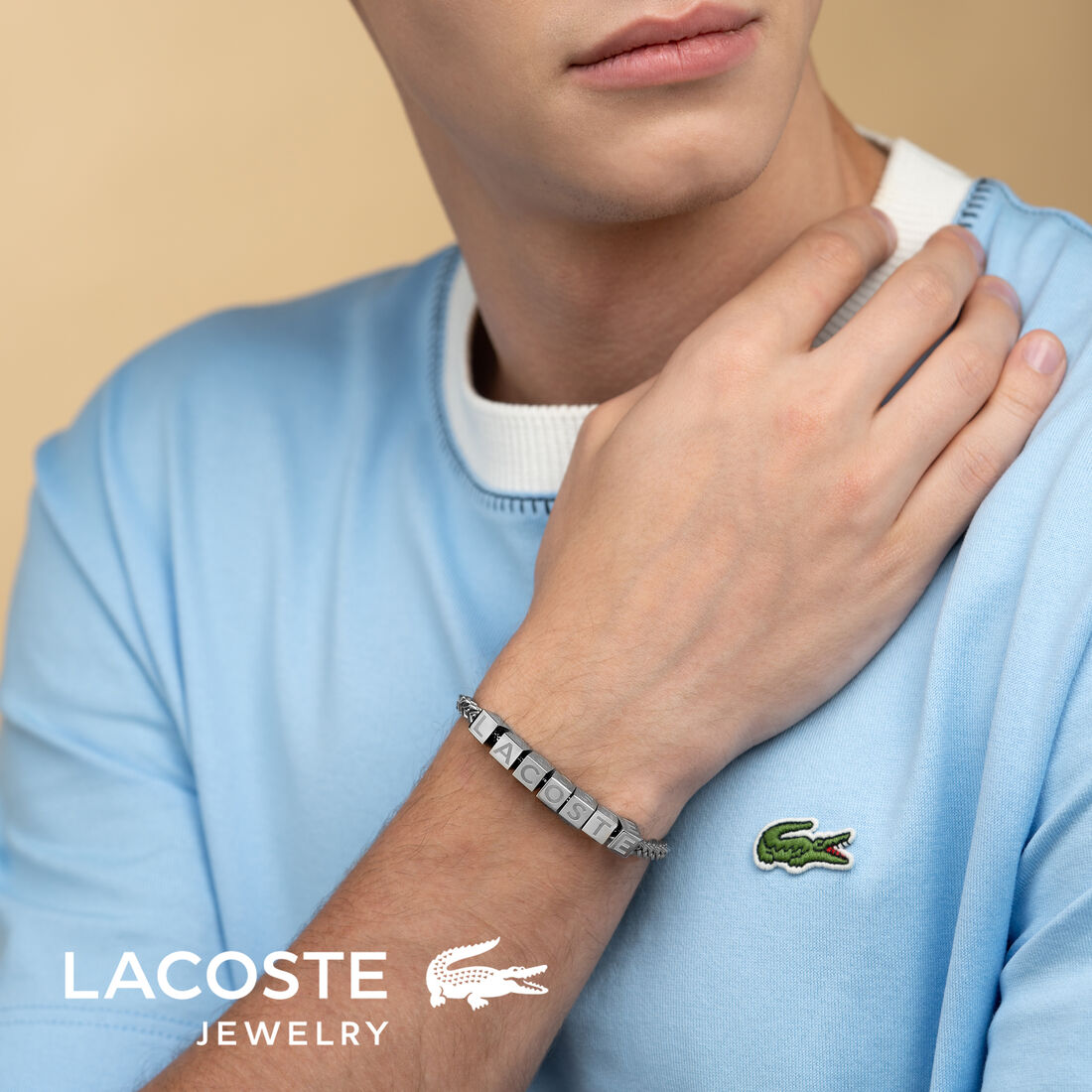 Lacoste Script Mens Bracelet null - 2040521-SIL