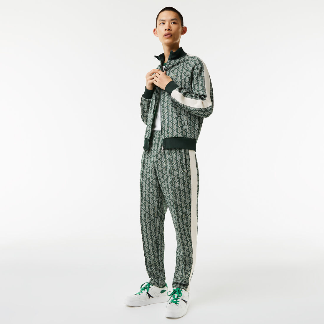 بنطال رياضي لاكوست بنقشة شعار الماركة للرجال