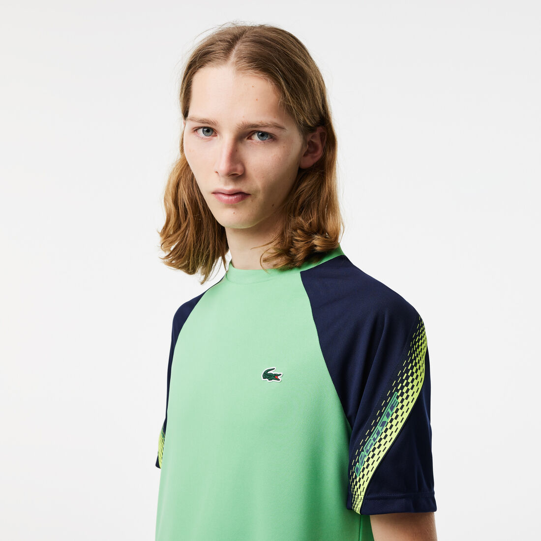 Men's Lacoste Sport Regular Fit Logo Stripe T-shirt Men's Lacoste Sport Regular Fit Logo Stripe T-shirt