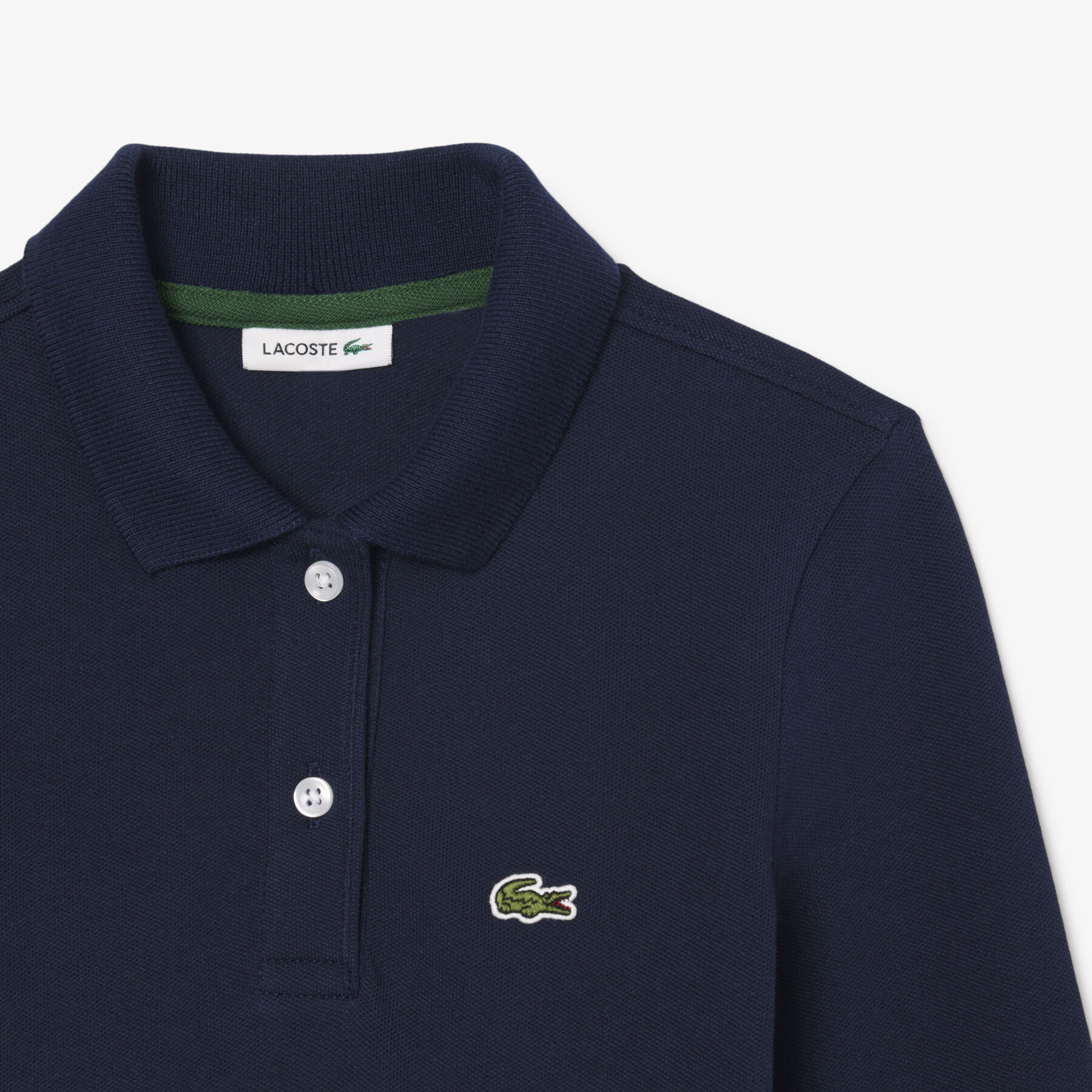 Long Sleeved Stretch Pique Polo Dress lacoste long sleeved stretch pique polo dress
