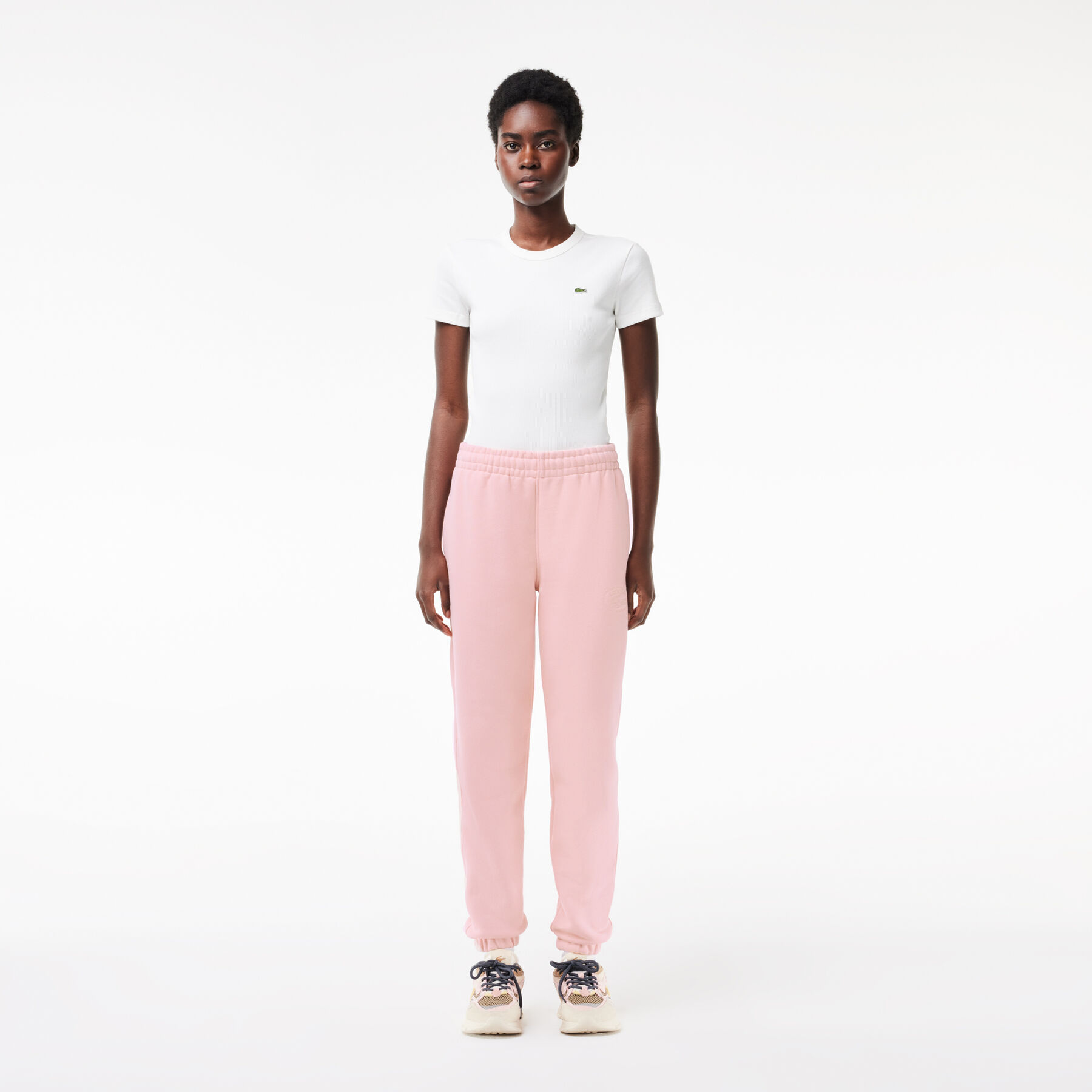 lacoste embroidered jogger track pants