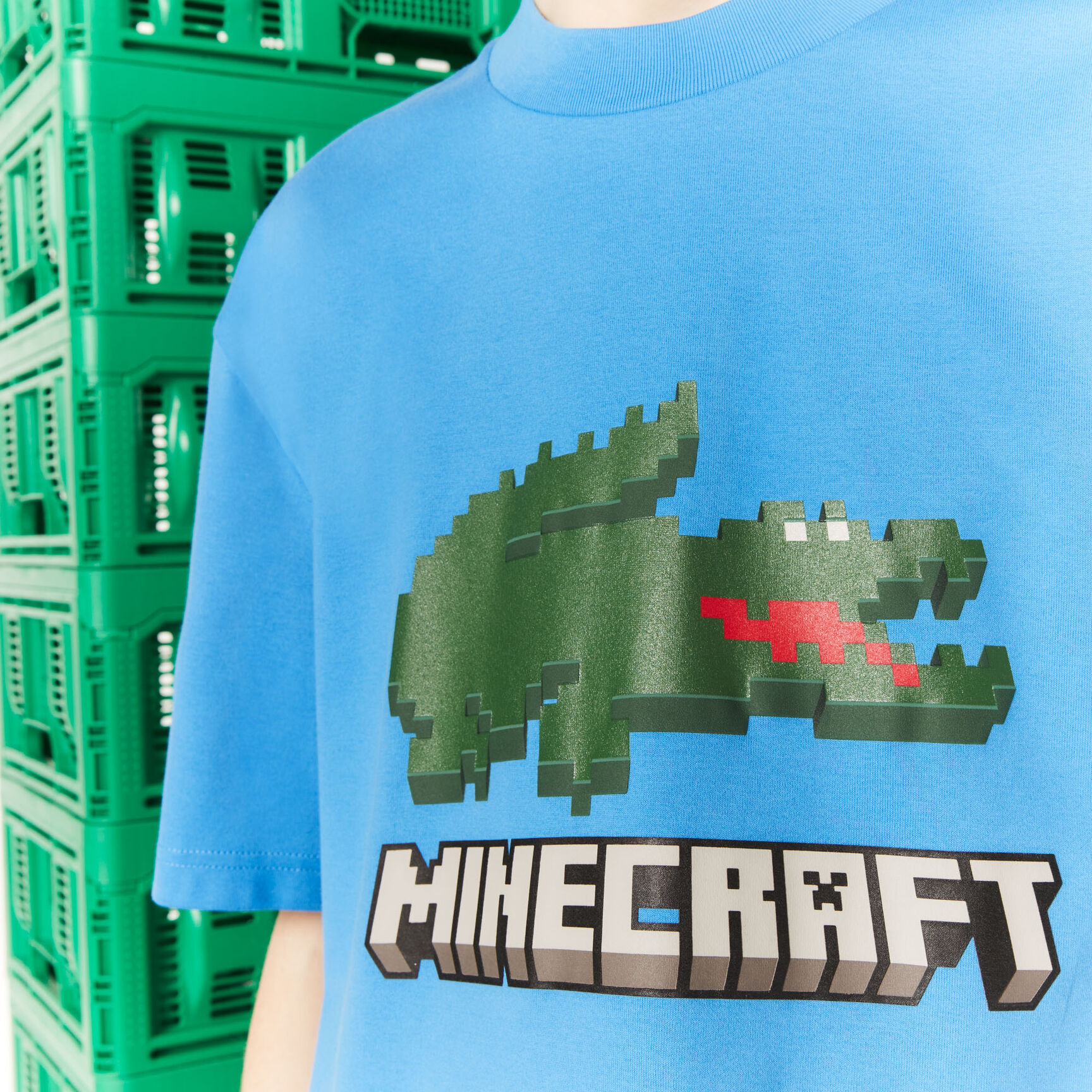Unisex Lacoste x Minecraft Print Organic Cotton T-Shirt Unisex Lacoste x Minecraft Print Organic Cotton T-Shirt