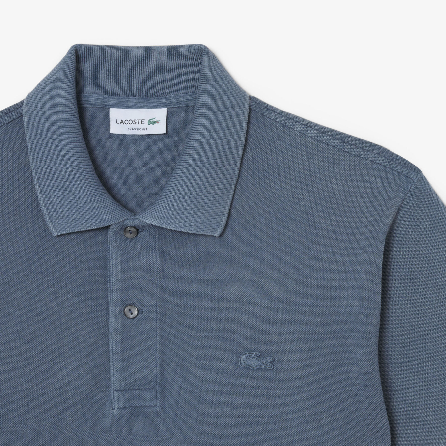 lacoste classic fit l 12 12 washed effect polo shirt