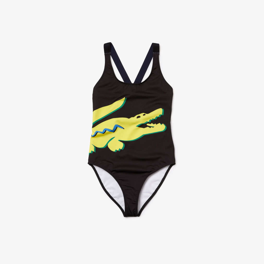 لباس سباحة بحمالات متقاطعة وطبعة التمساح للنساء