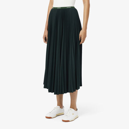 Long Pleated Elasticated Waist Skirt Long Pleated Elasticated Waist Skirt