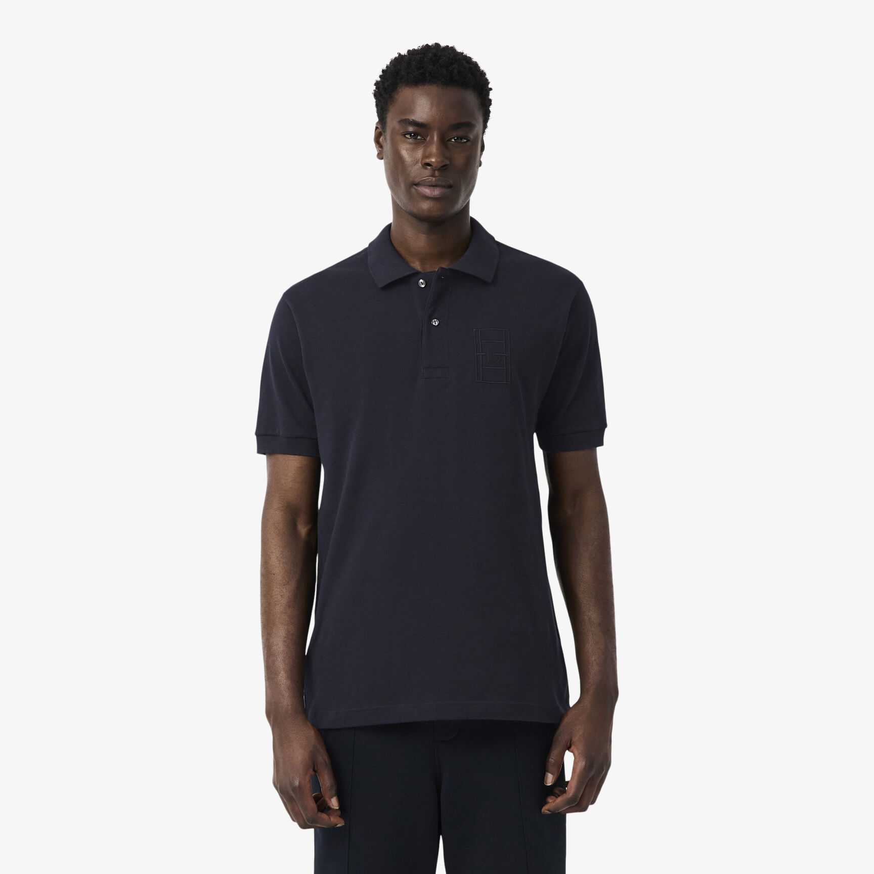 Classic Fit Embroidery Detail Petit Pique Polo Shirt - PH1751-00-350