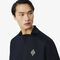 Loose Fit Badge Accent Fleece Polo Shirt - DH1208-00-350